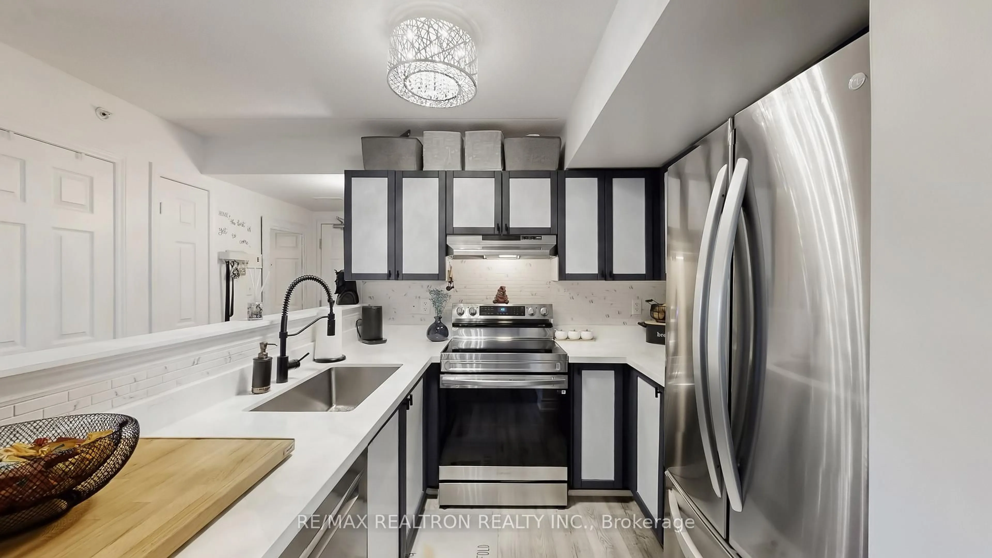 Contemporary kitchen, ceramic/tile floor for 1390 Main St #310, Milton Ontario L9T 7S9