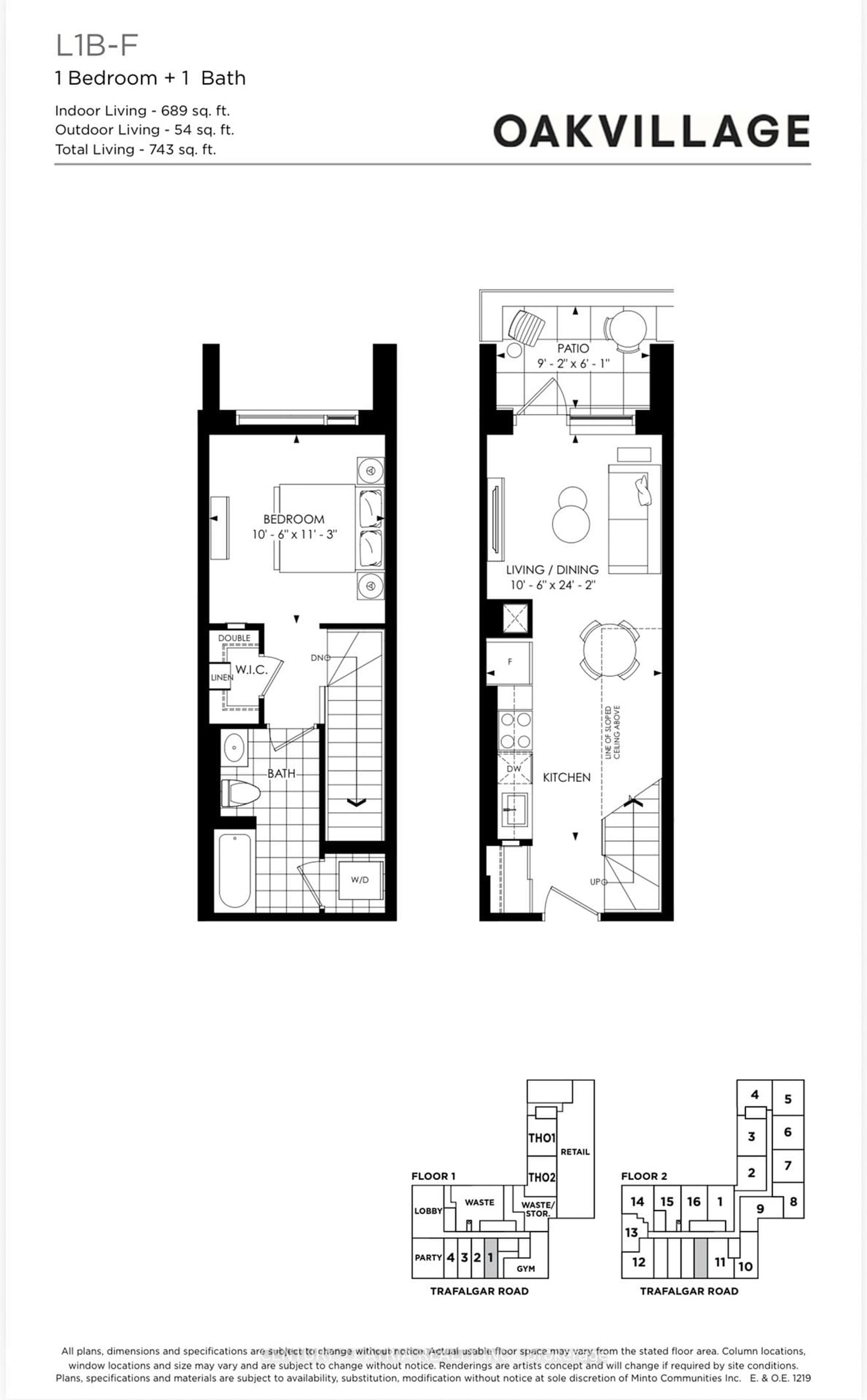 Floor plan for 335 Wheat Boom Dr #101, Oakville Ontario L6H 7Y1