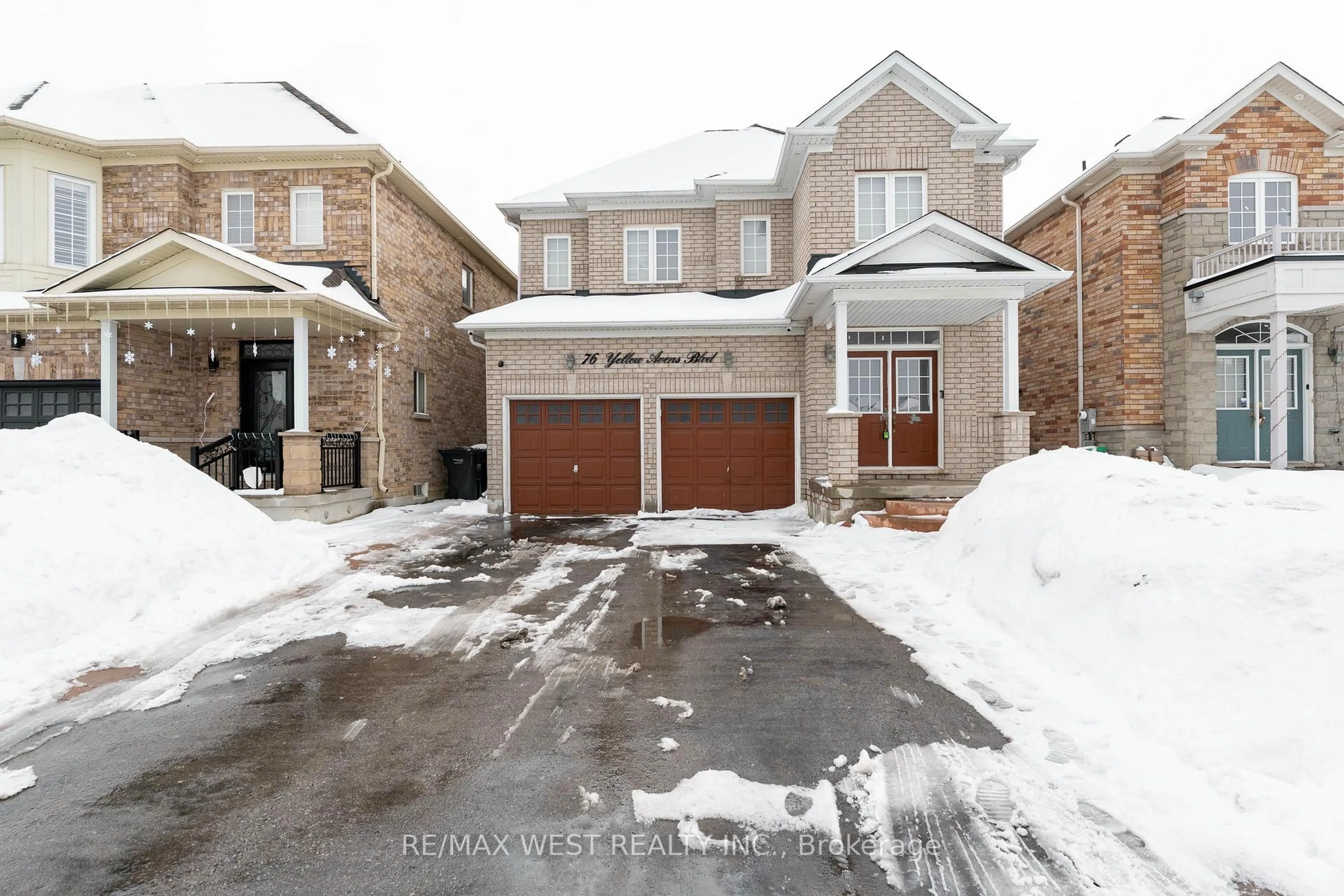Home with brick exterior material, street for 76 Yellow Avens Blvd, Brampton Ontario L6R 0T3