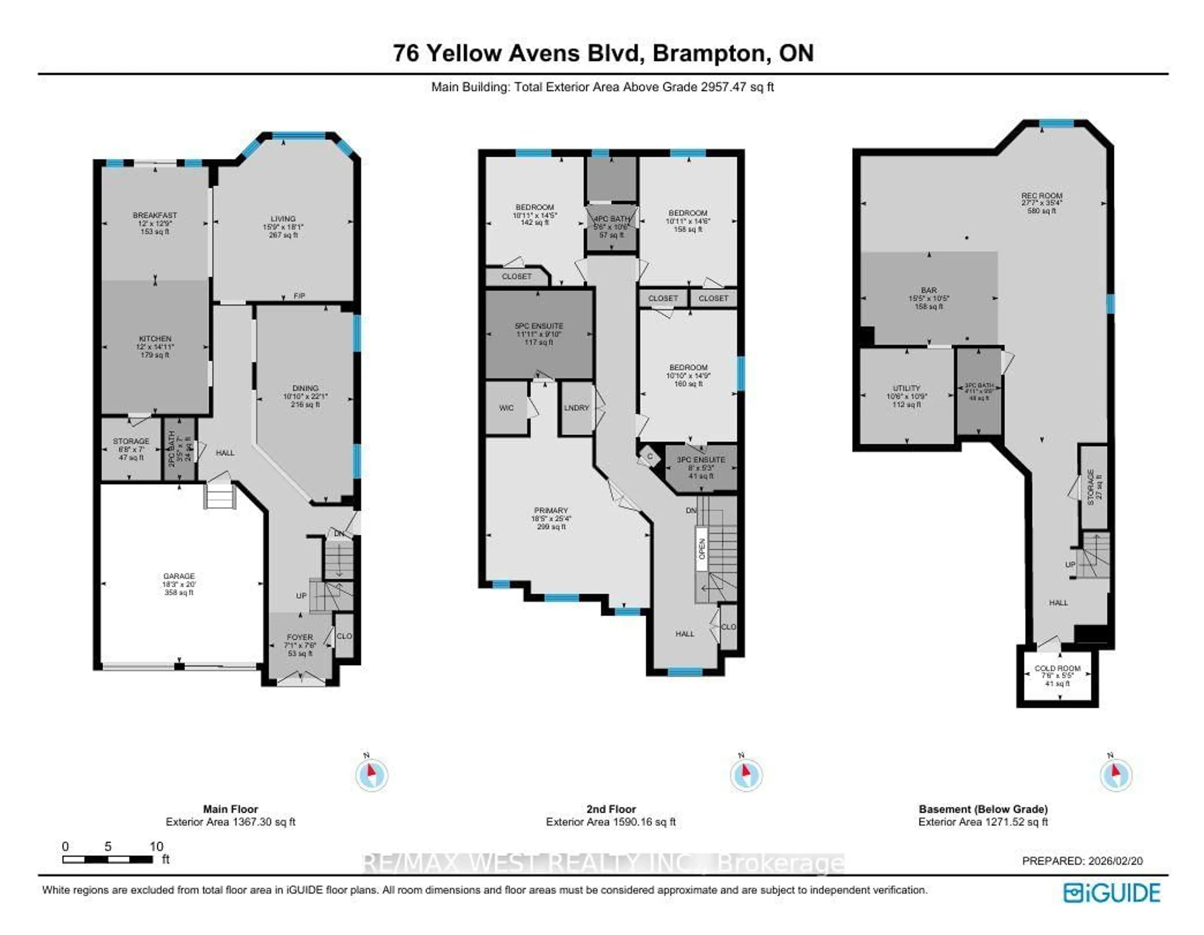 Floor plan for 76 Yellow Avens Blvd, Brampton Ontario L6R 0T3