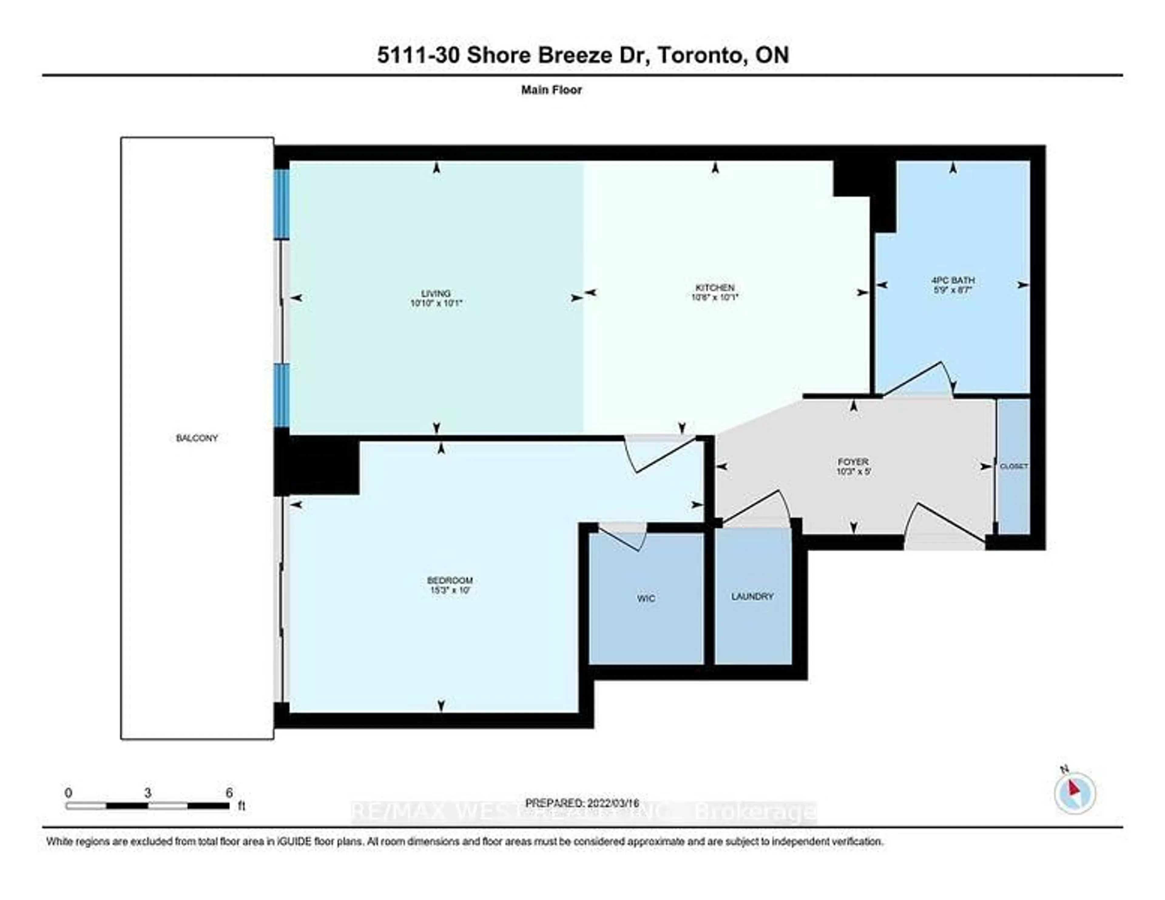 Floor plan for 30 Shore Breeze Dr #5111, Toronto Ontario M8V 0J1