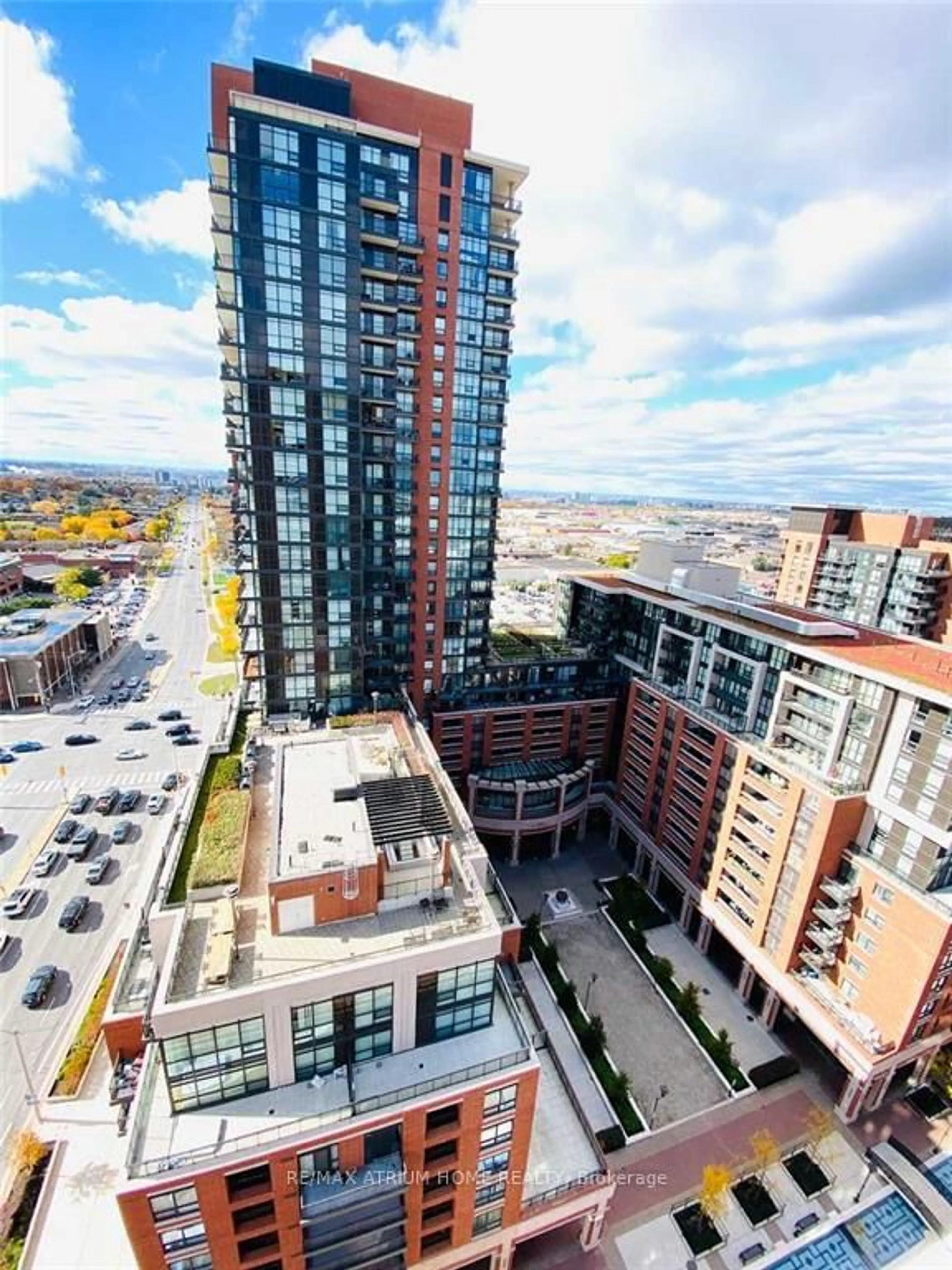 A pic from outside/outdoor area/front of a property/back of a property/a pic from drone, city buildings view from balcony for 800 Lawrence Ave #1818, Toronto Ontario M6A 1C3