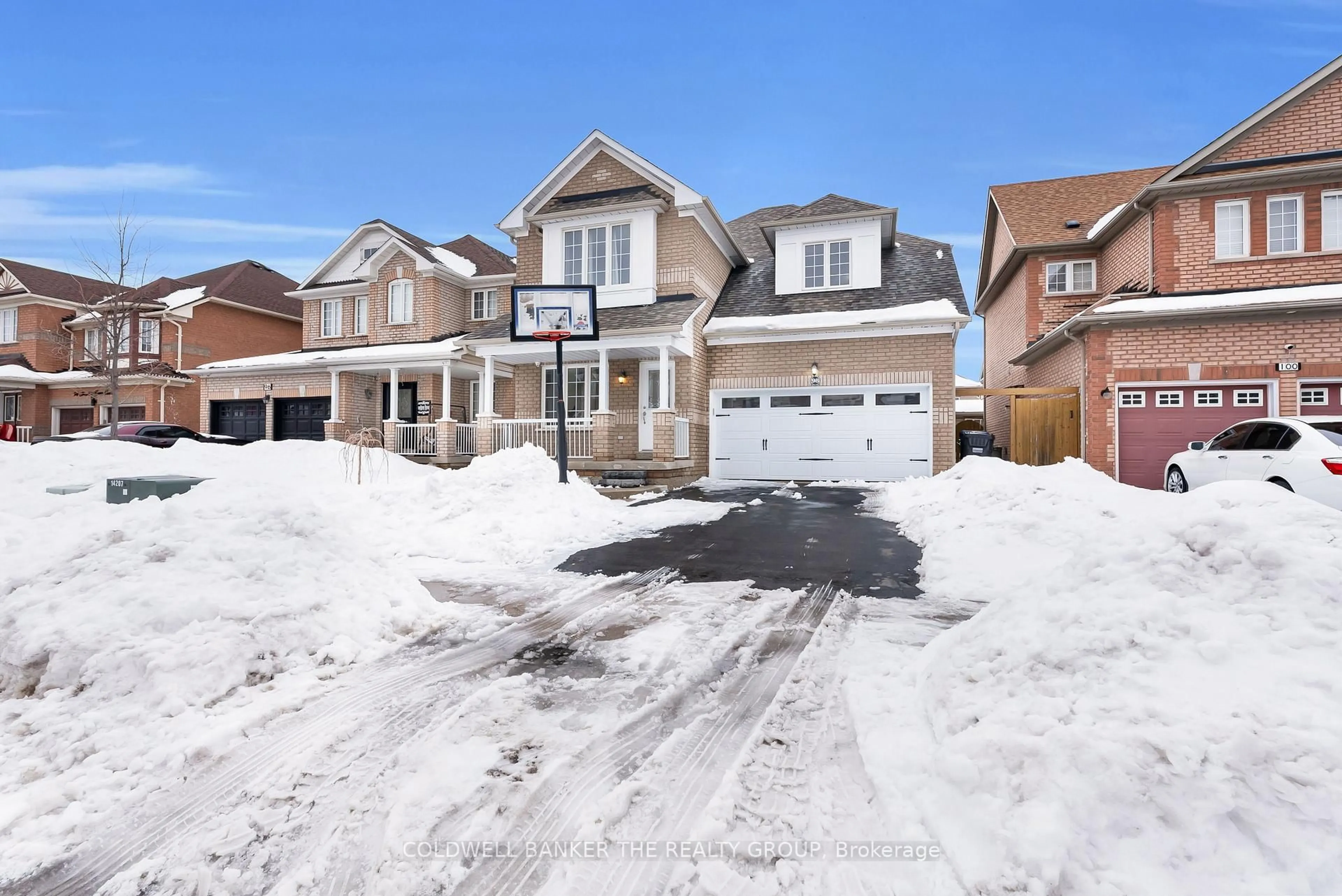 Home with brick exterior material, street for 98 Masters Green Cres, Brampton Ontario L7A 3K5