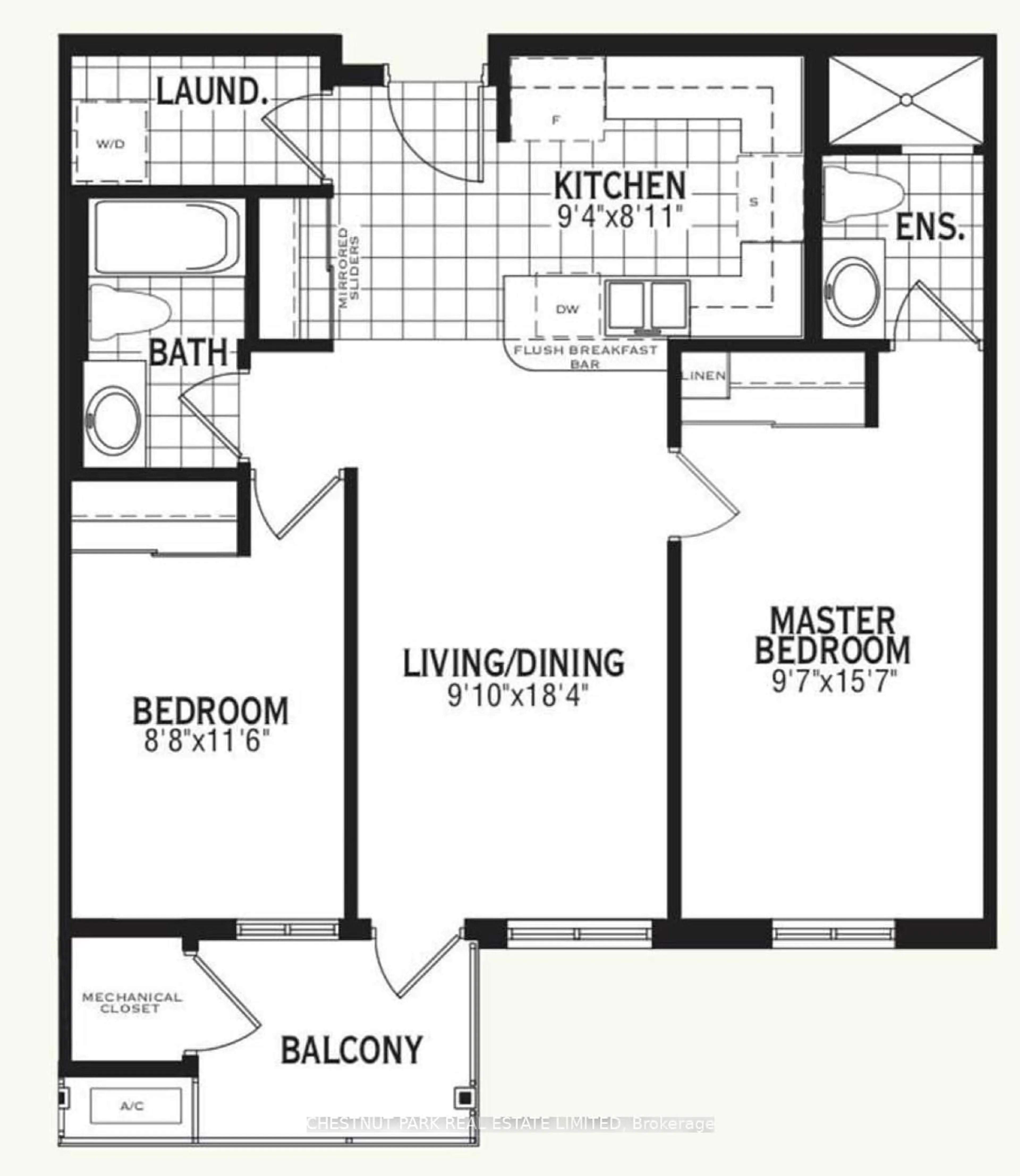 Floor plan for 1045 Nadalin Hts #108, Milton Ontario L9T 8R5