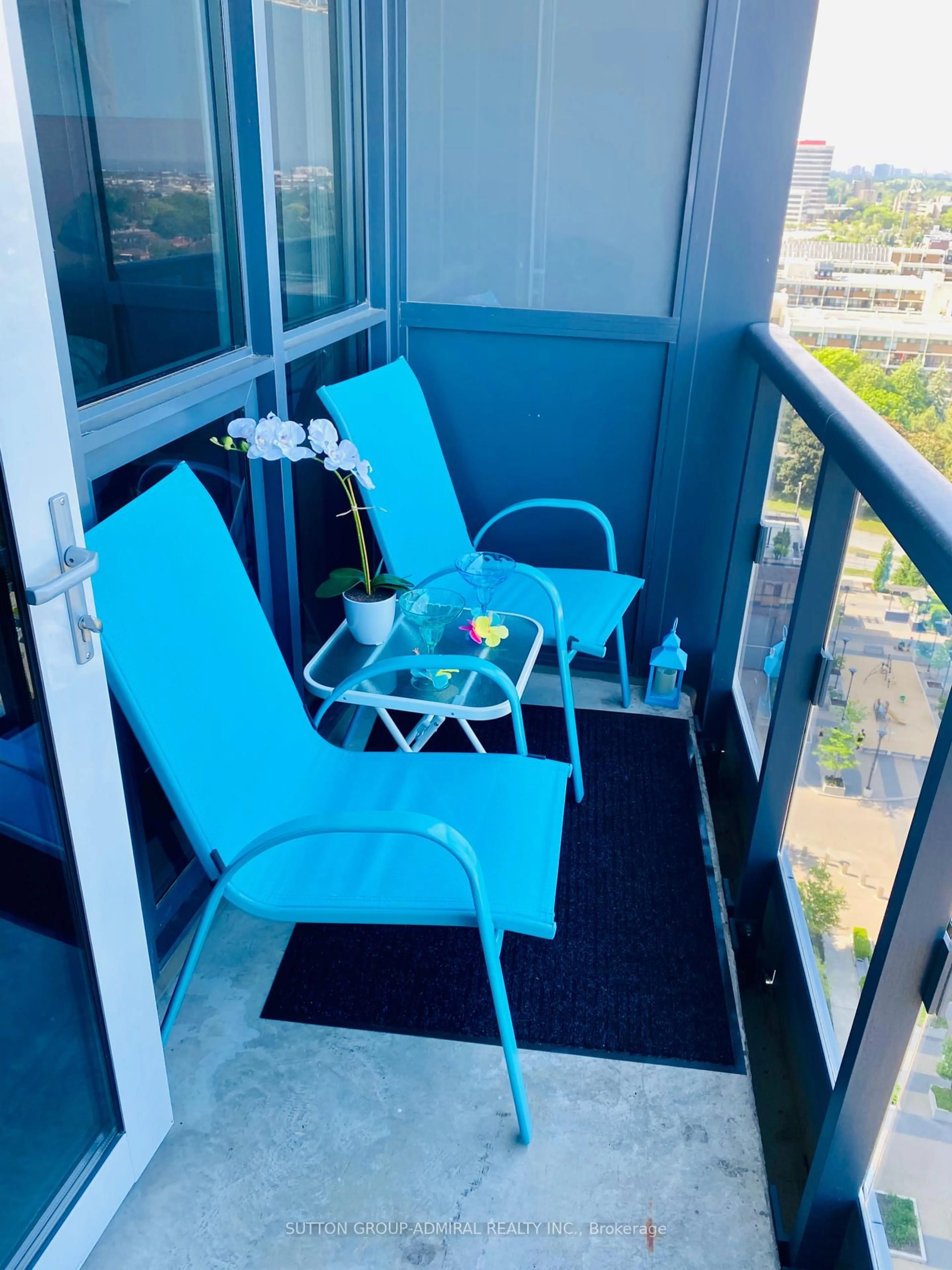 Balcony in the apartment, water/lake/river/ocean view for 9 Valhalla Inn Rd #1611, Toronto Ontario M9B 0B2