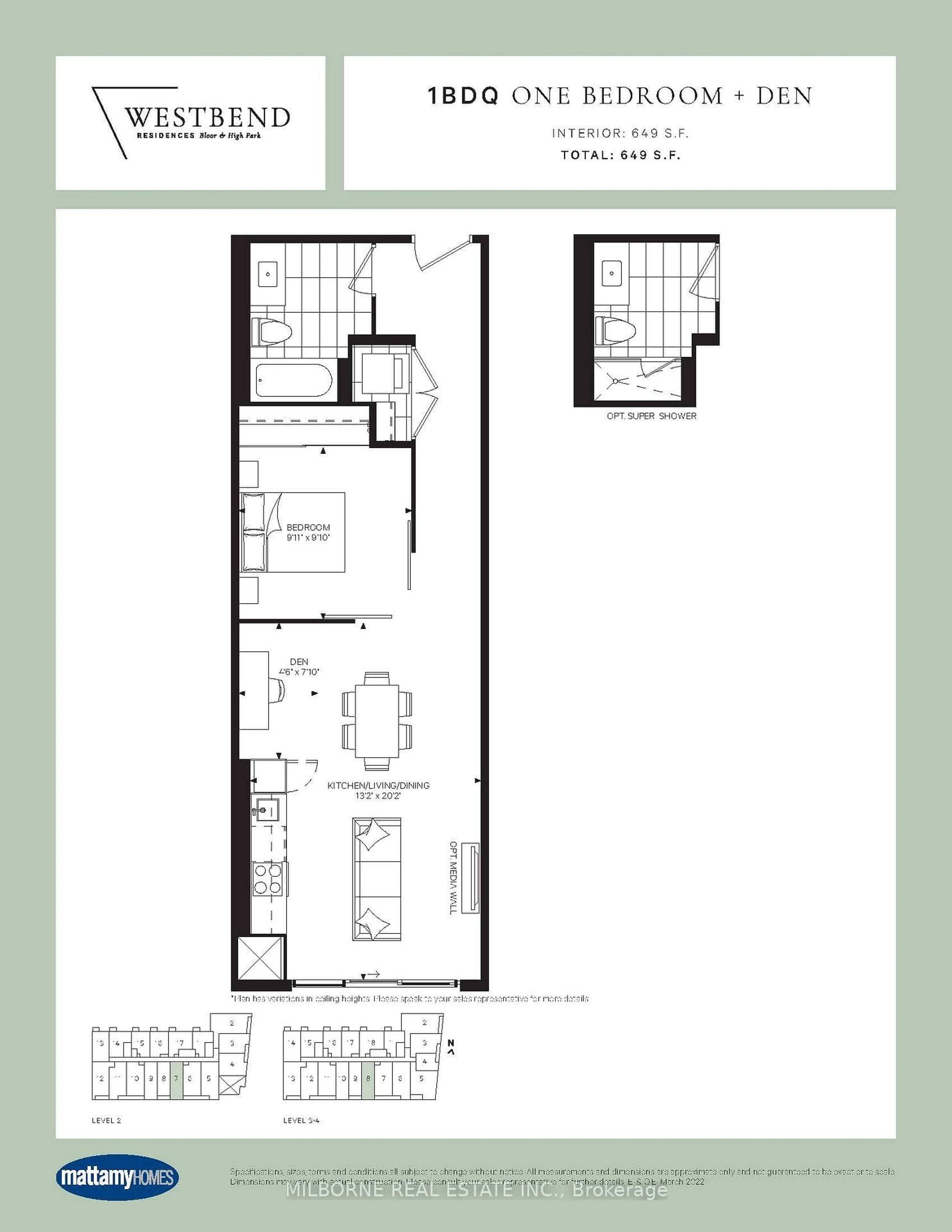 Floor plan for 1660 Bloor St #308, Toronto Ontario M6P 1A8