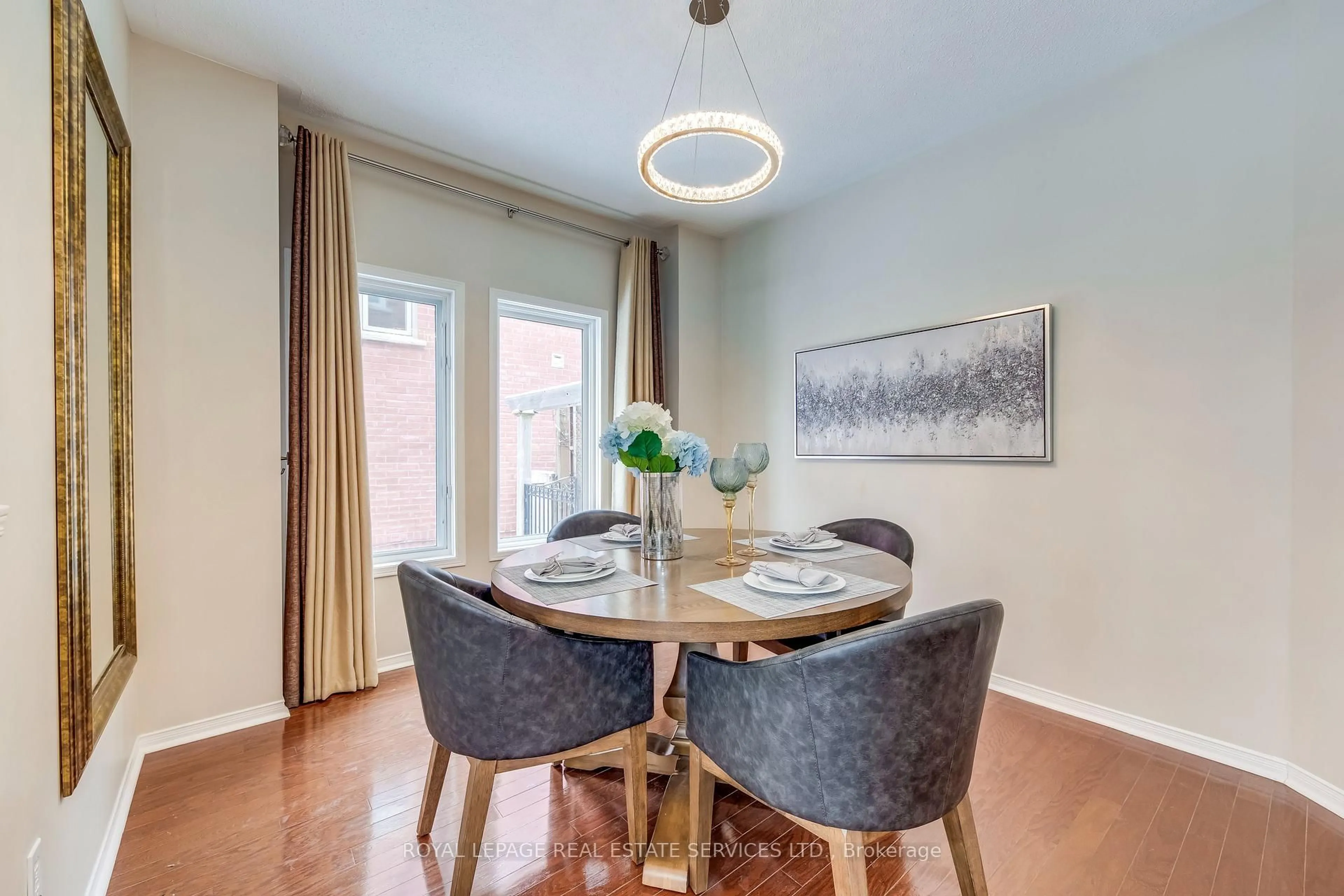 Dining room, wood/laminate floor for 223 Lexington Rd, Oakville Ontario L6H 6L5