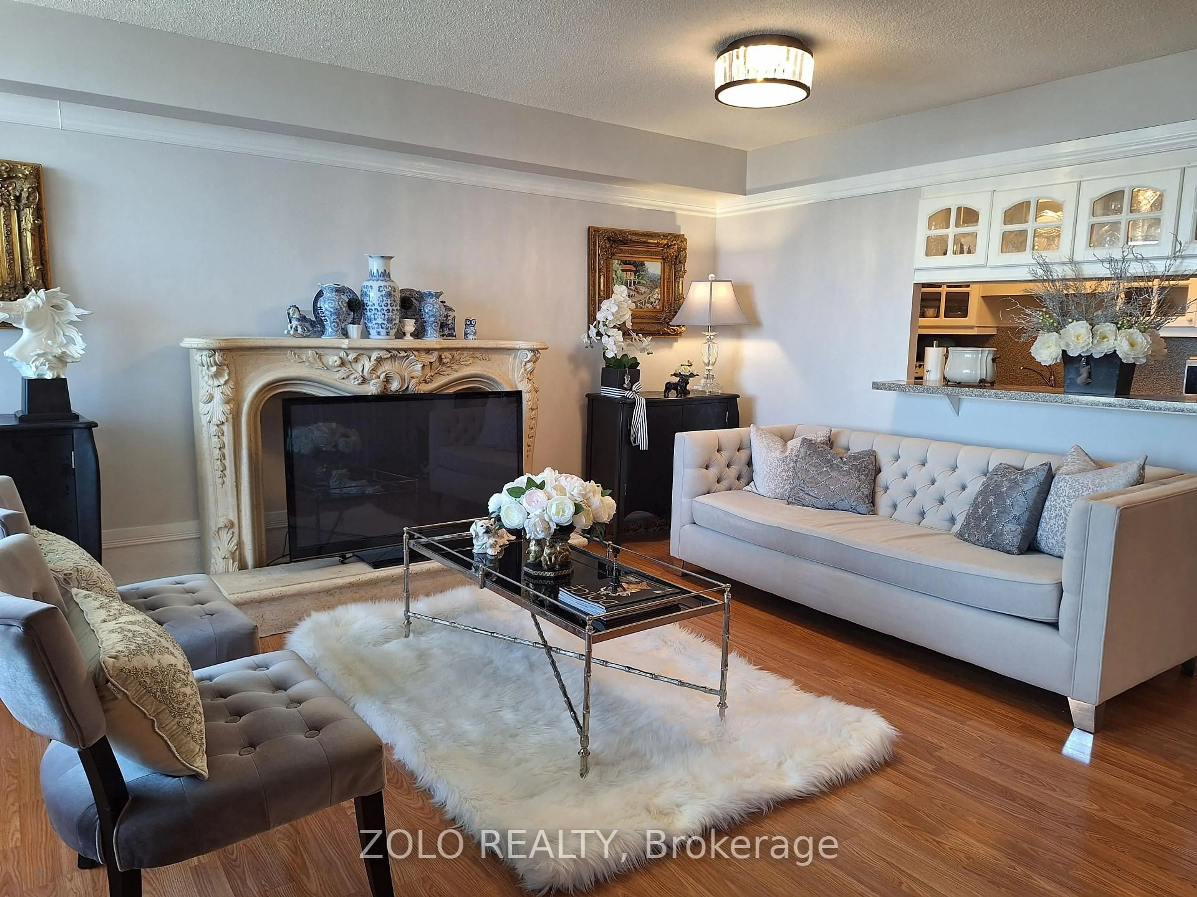 Living room with furniture, unknown for 300 Webb Dr #1001, Mississauga Ontario L5B 3W3