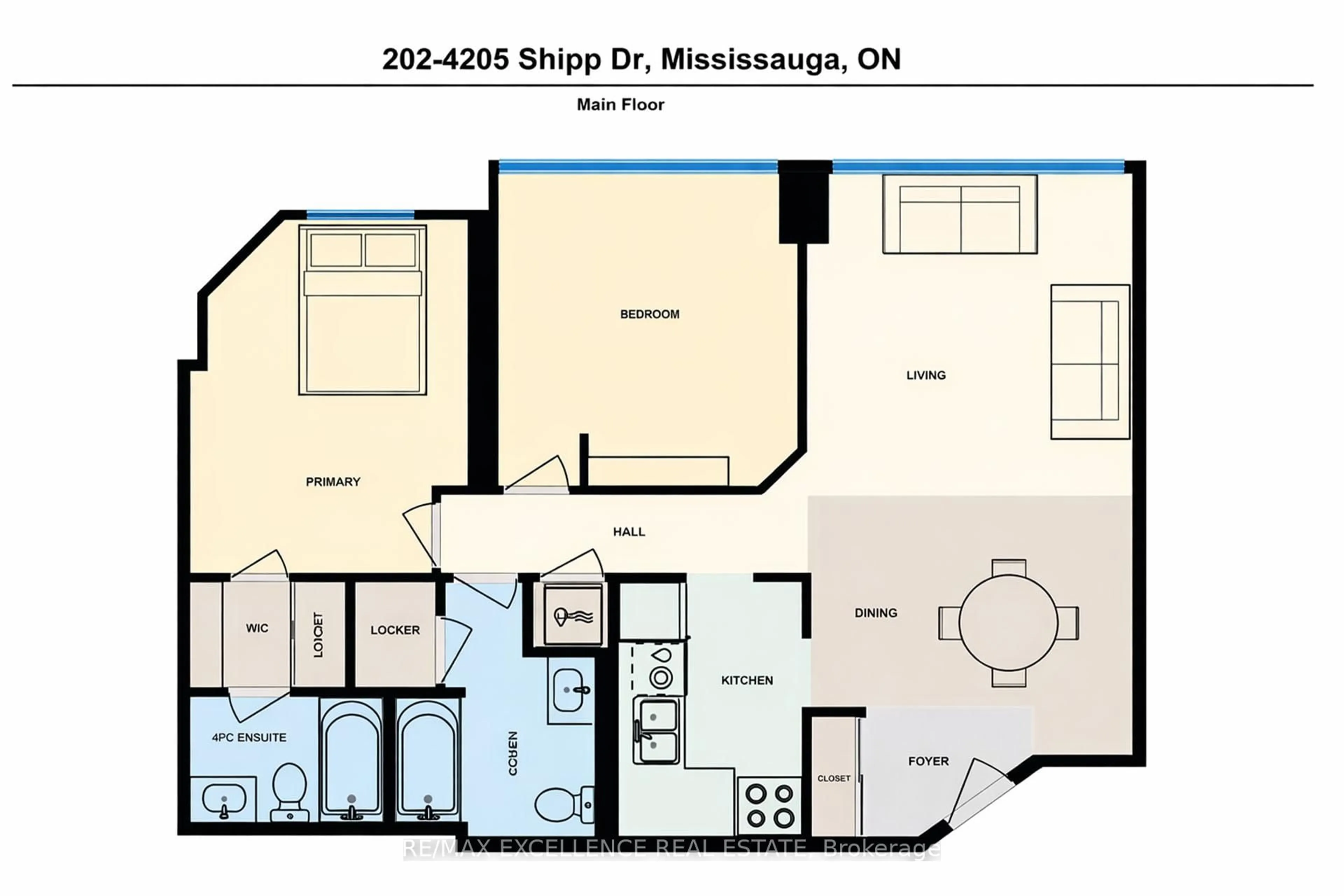 Floor plan for 4205 Shipp Dr #202, Mississauga Ontario L4Z 2Y9