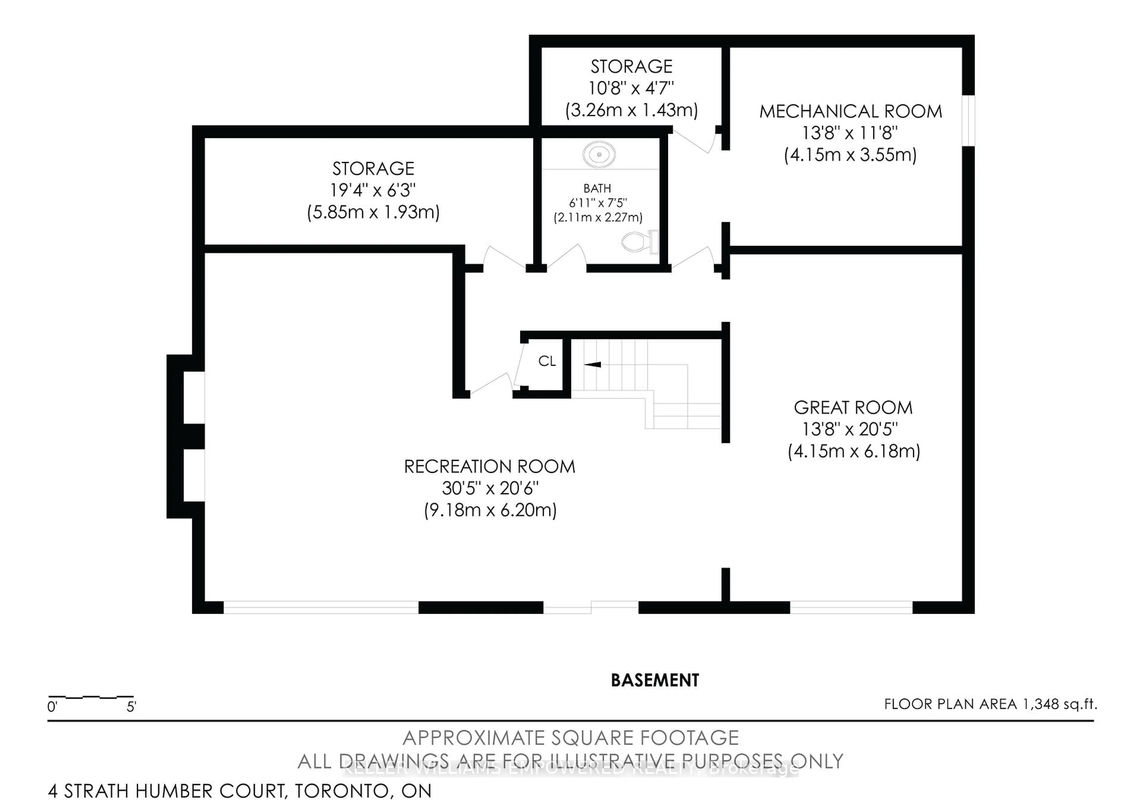 Floor plan for 4 Strath Humber Crt, Toronto Ontario M9A 4C7