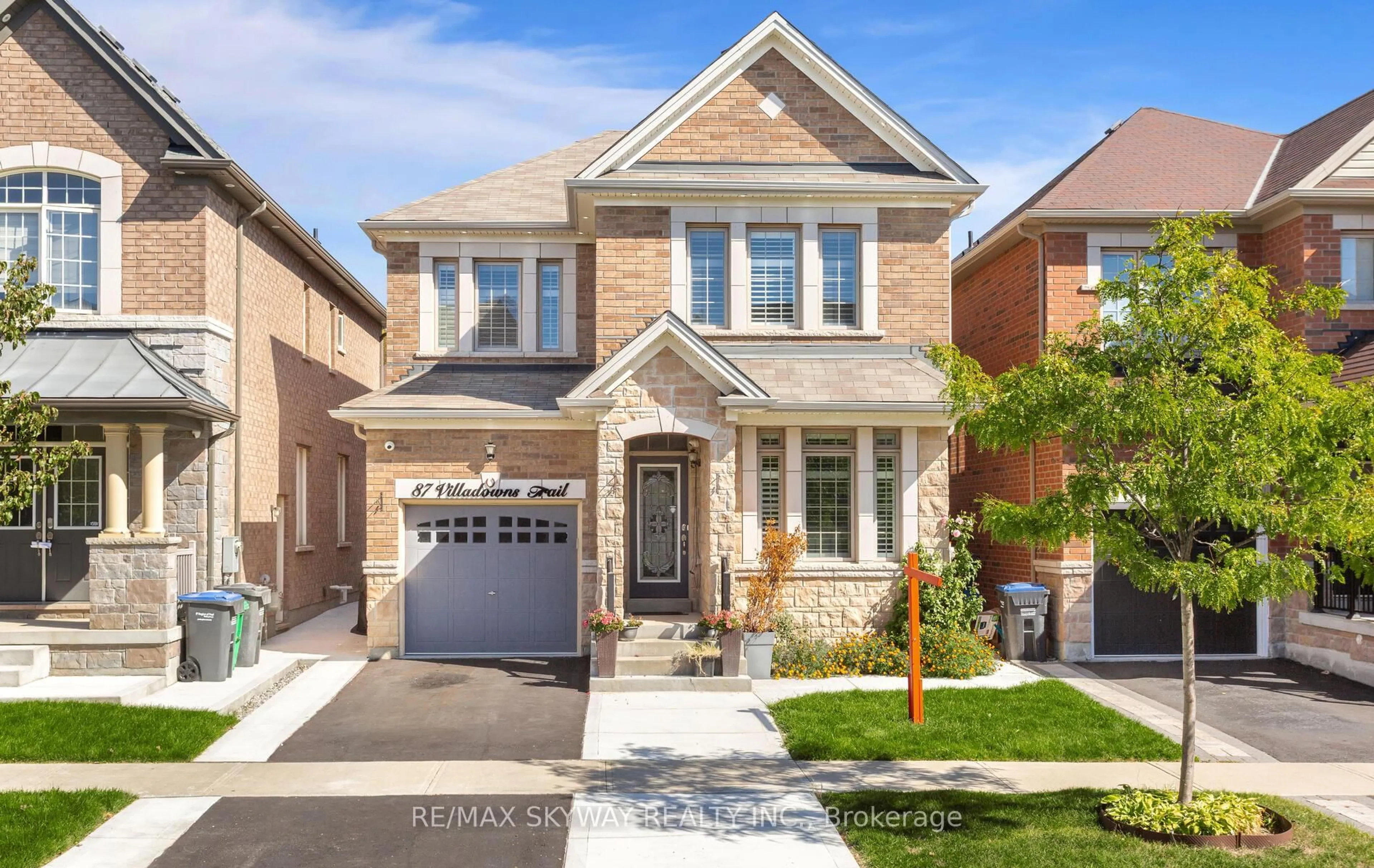 Home with brick exterior material, street for 87 Villadowns Tr, Brampton Ontario L6R 3Y8