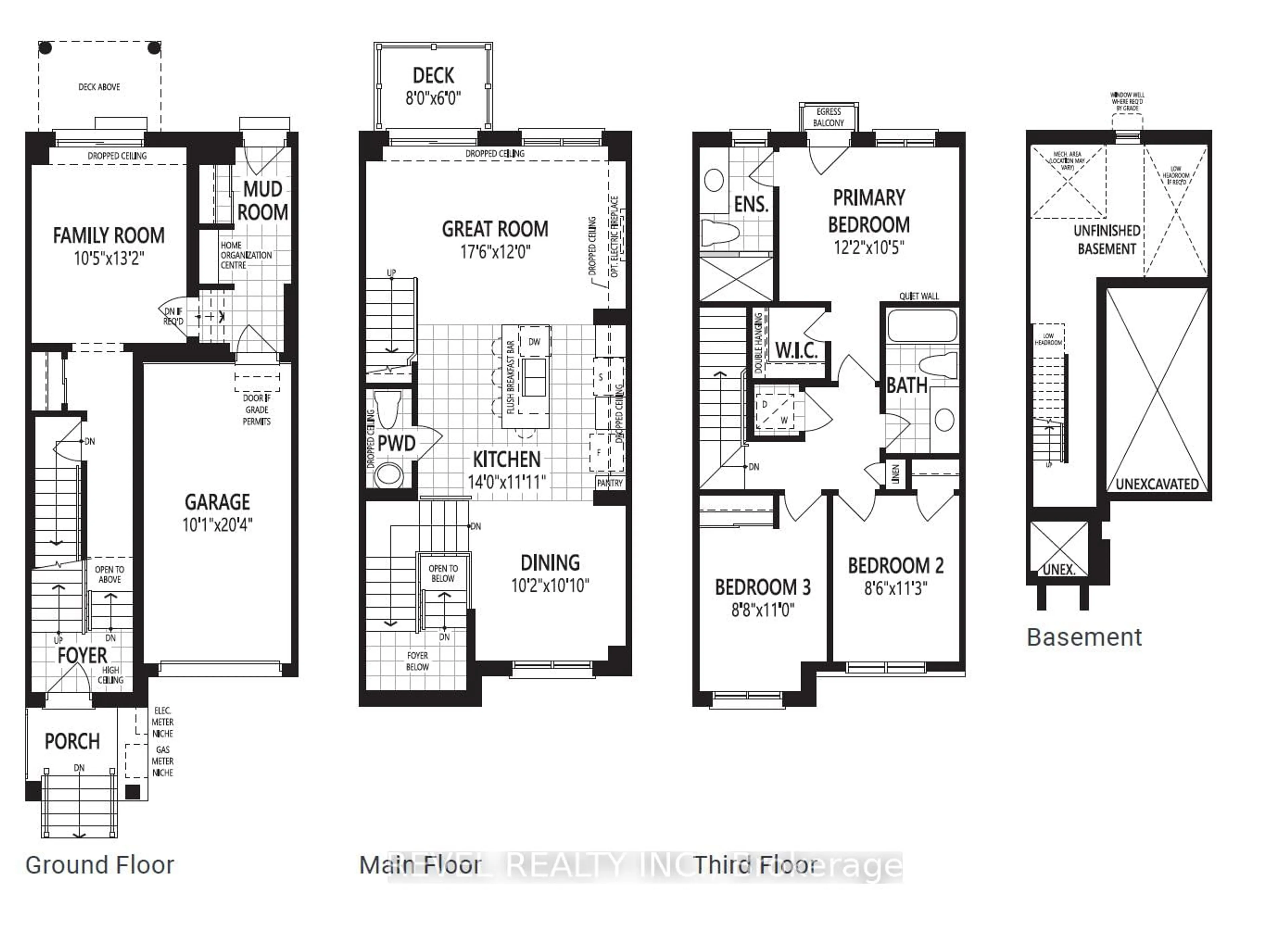 Floor plan for 15 Yellow Rail Cres, Brampton Ontario L7A 5M7