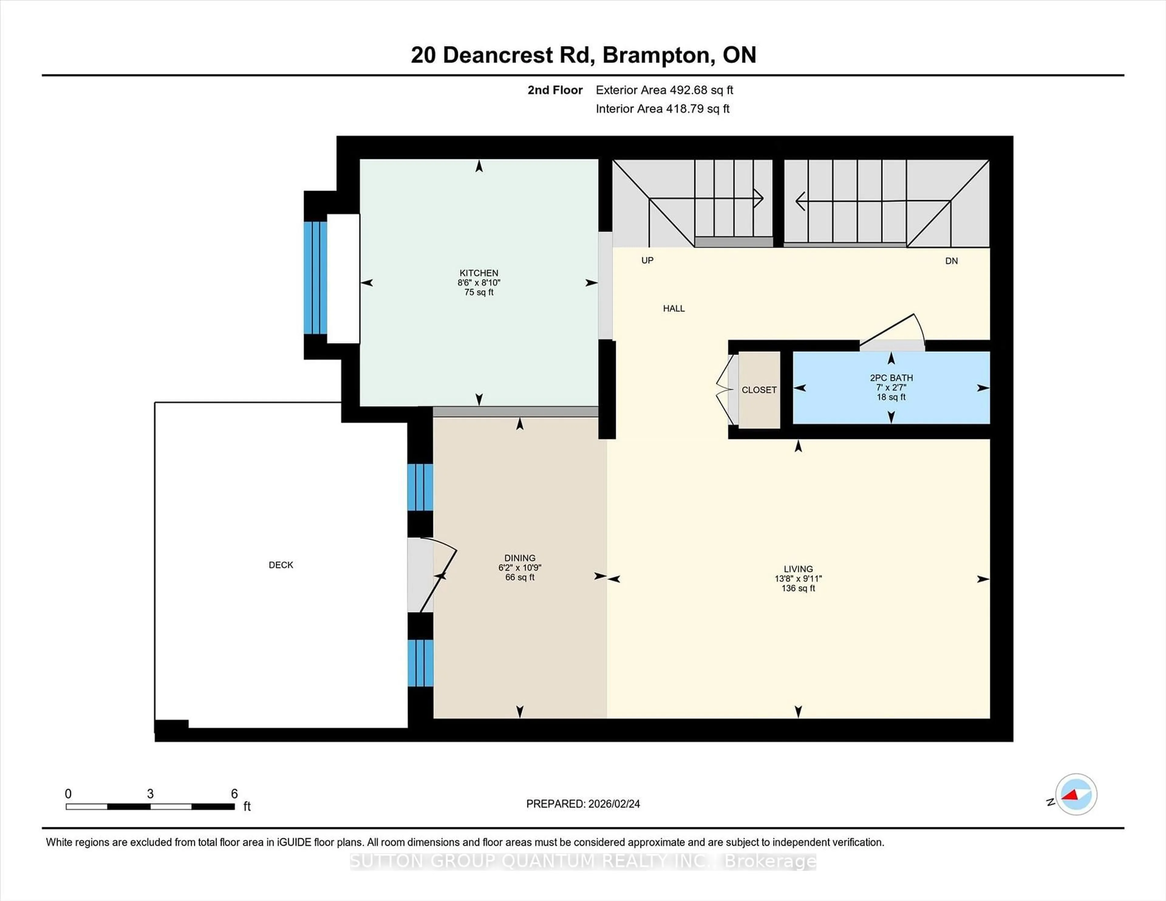 Floor plan for 20 Deancrest Rd, Brampton Ontario L7A 0W2