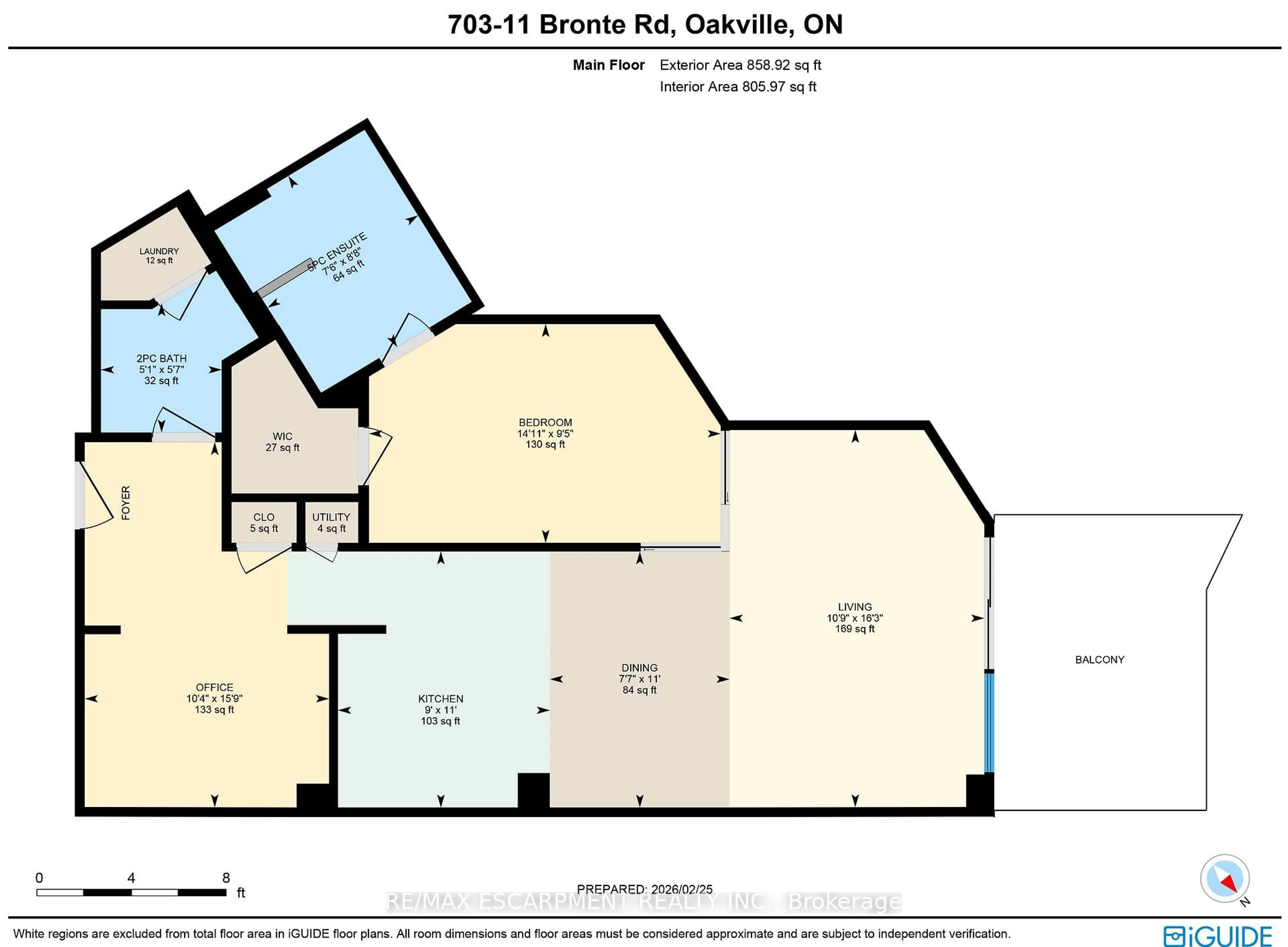 Floor plan for 11 BRONTE Rd #703, Oakville Ontario L6L 0E1