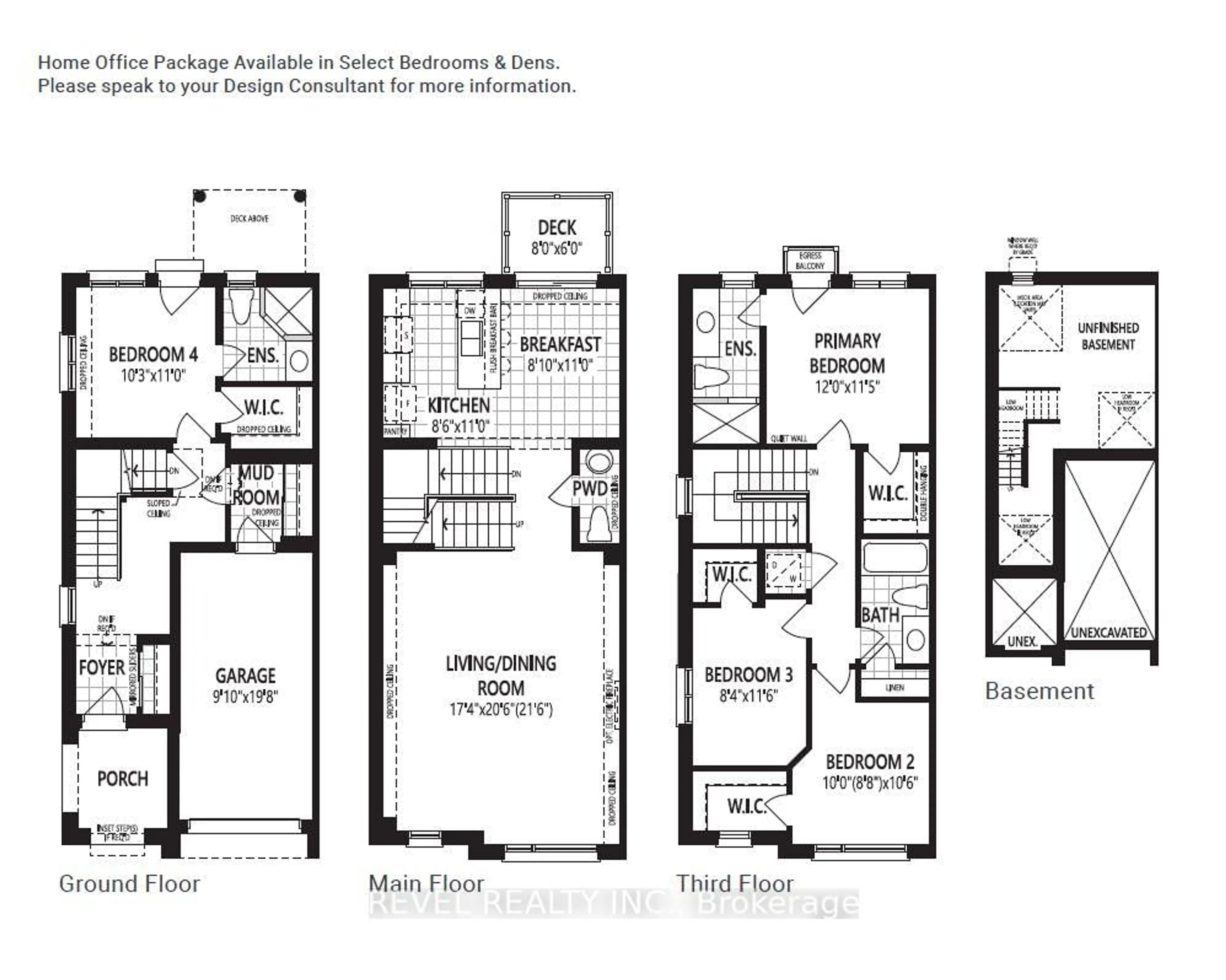 Floor plan for 13 Yellow Rail Cres, Brampton Ontario L7A 5M7