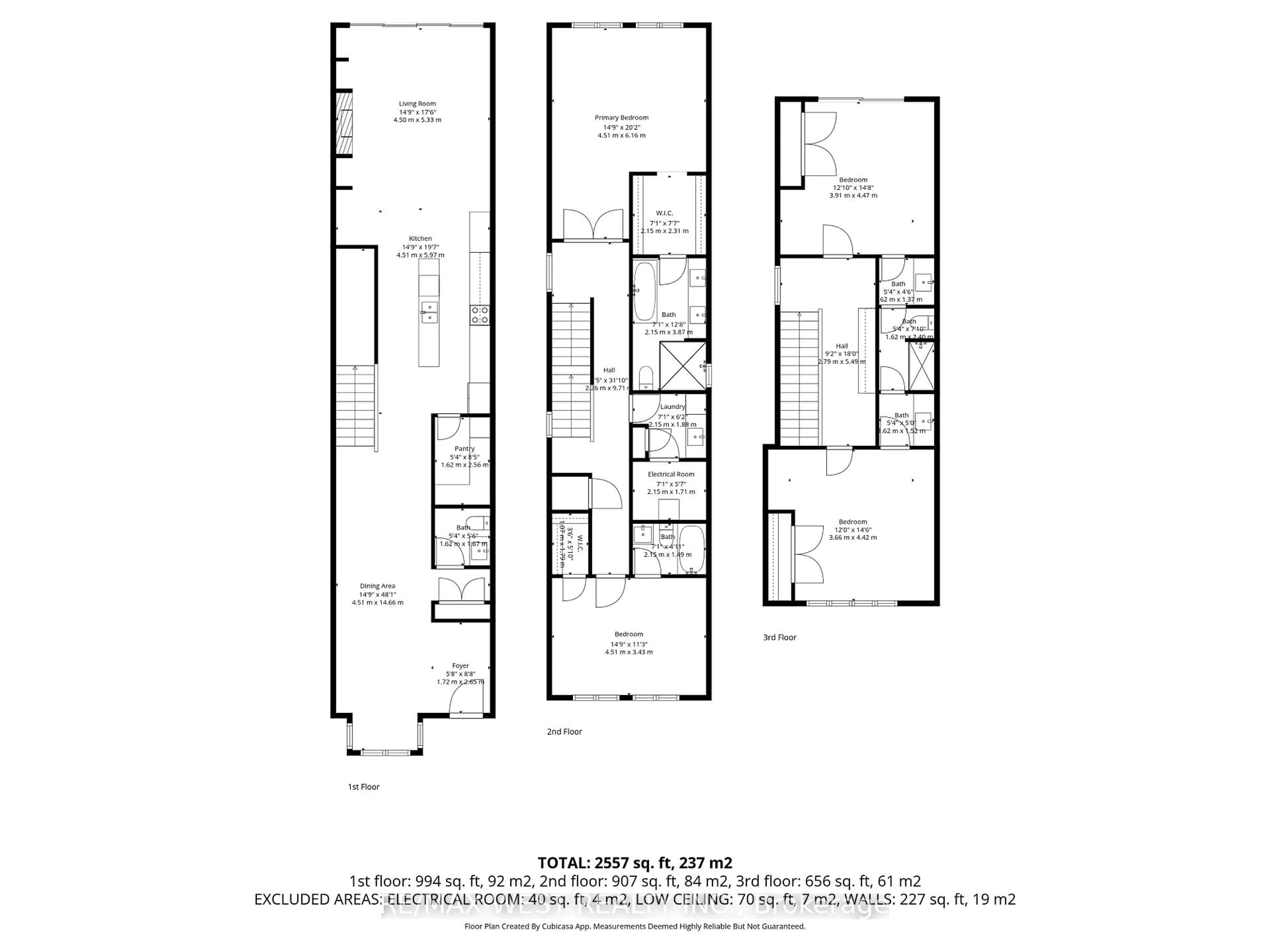 Floor plan for 64 Gwynne Ave, Toronto Ontario M6K 2C4