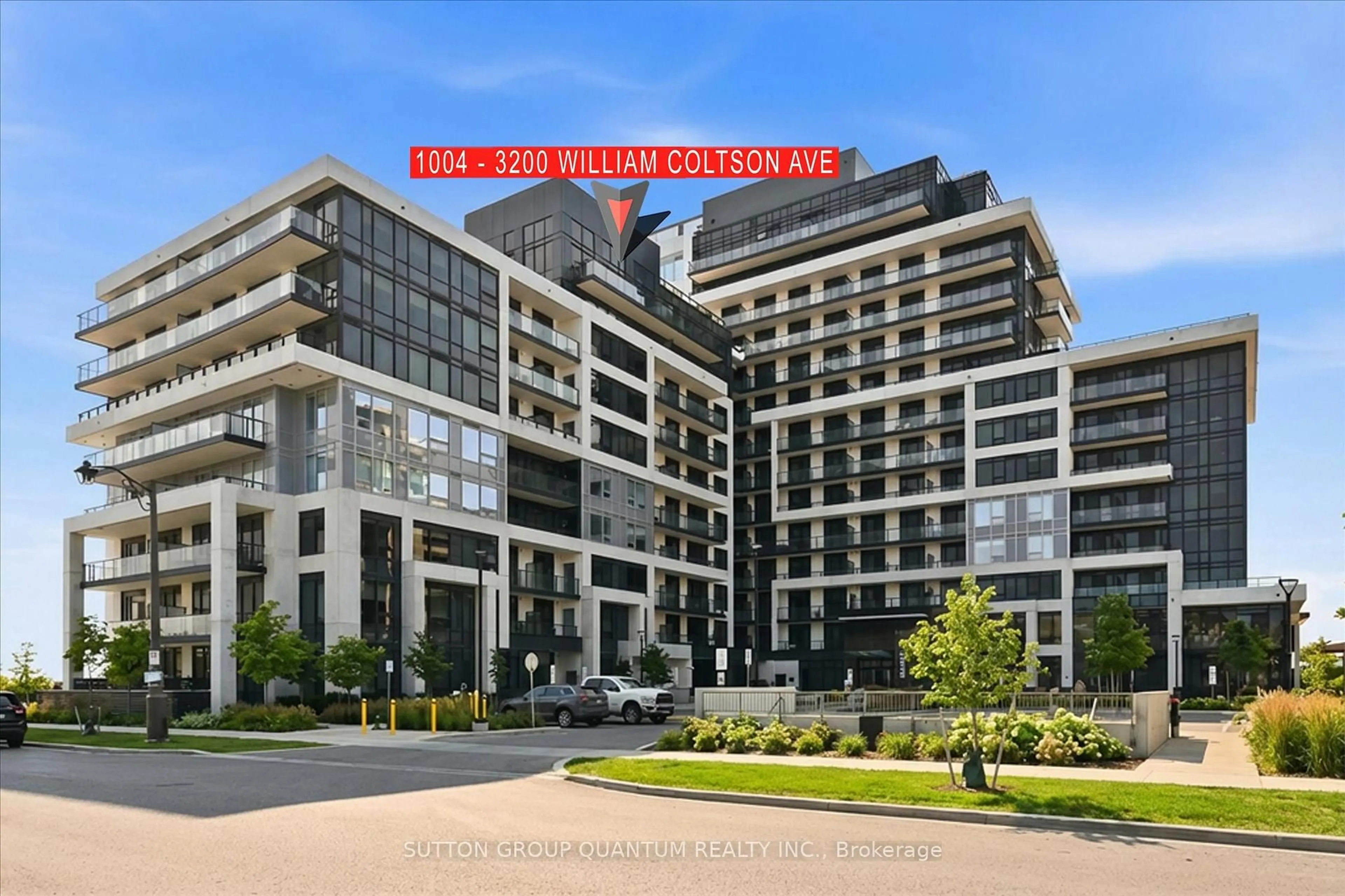A pic from outside/outdoor area/front of a property/back of a property/a pic from drone, building for 3200 William Coltson Ave #1004, Oakville Ontario L6H 7W6