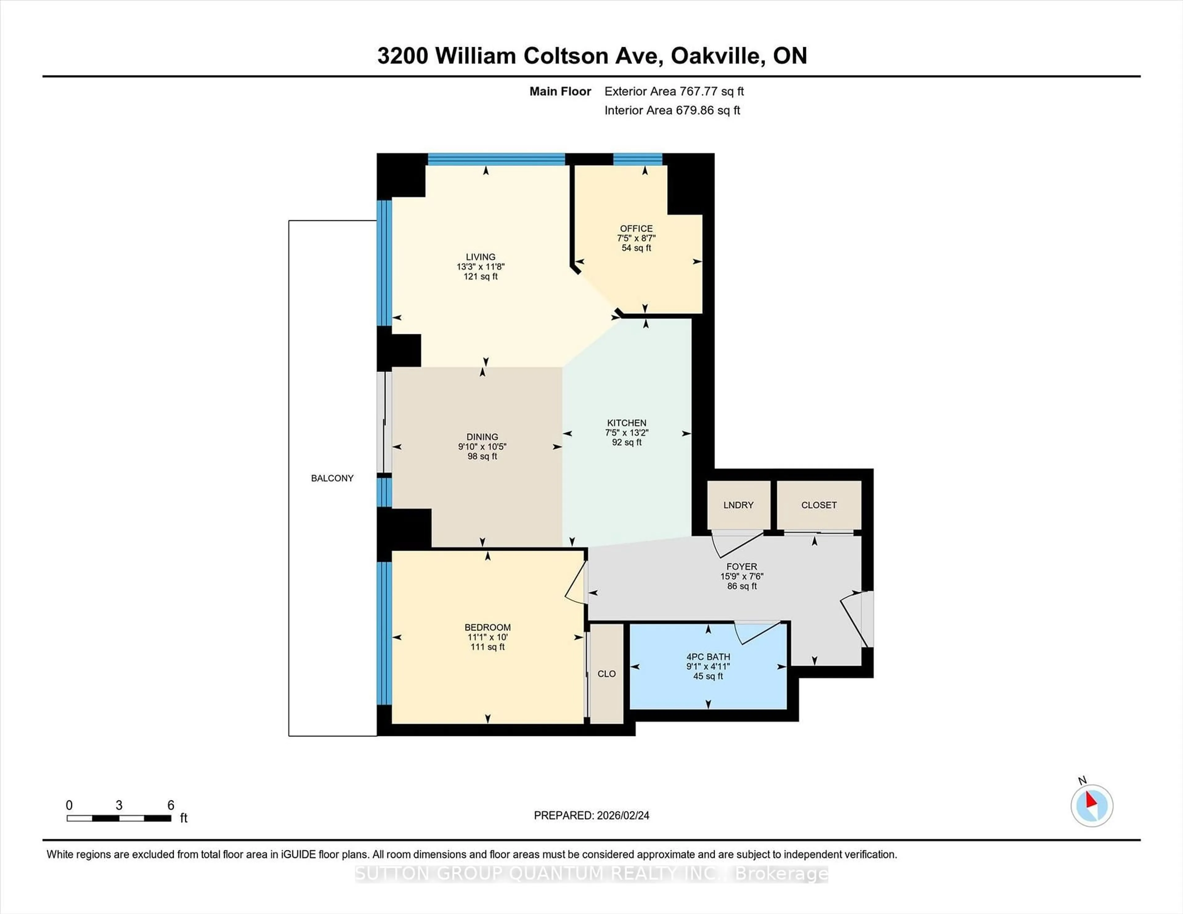 Floor plan for 3200 William Coltson Ave #1004, Oakville Ontario L6H 7W6