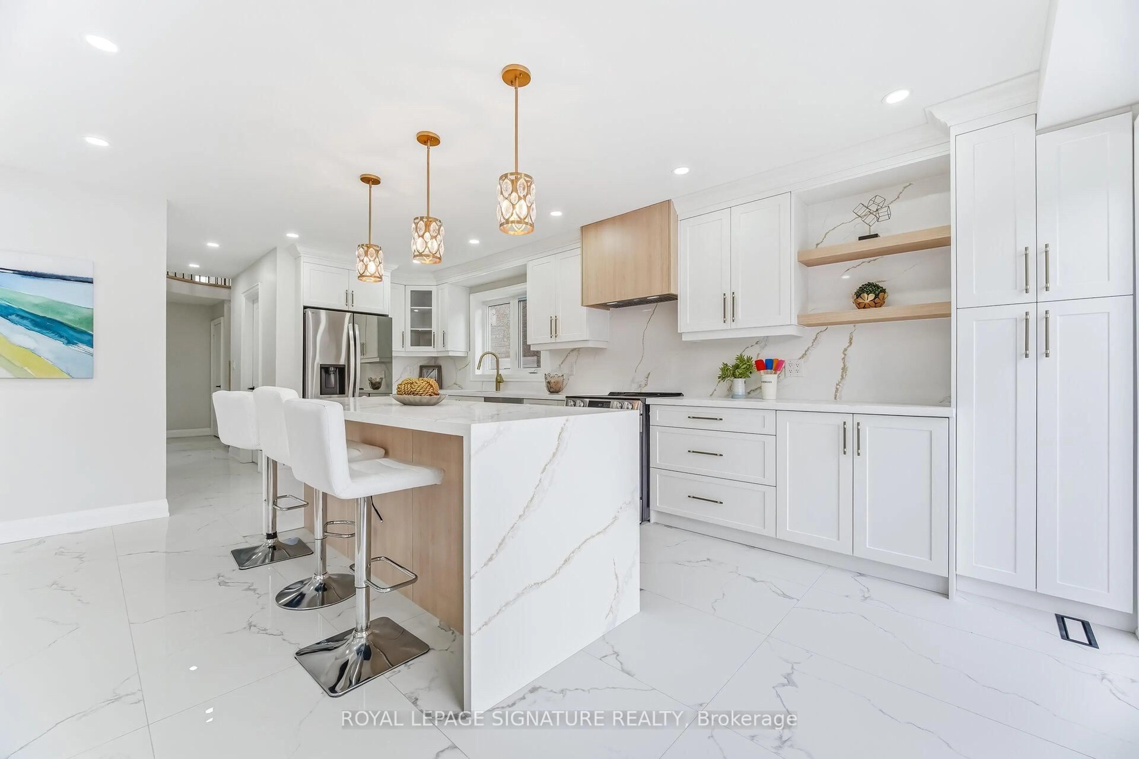 Contemporary kitchen, ceramic/tile floor for 22 Rangeland Rd, Brampton Ontario L6R 1L4