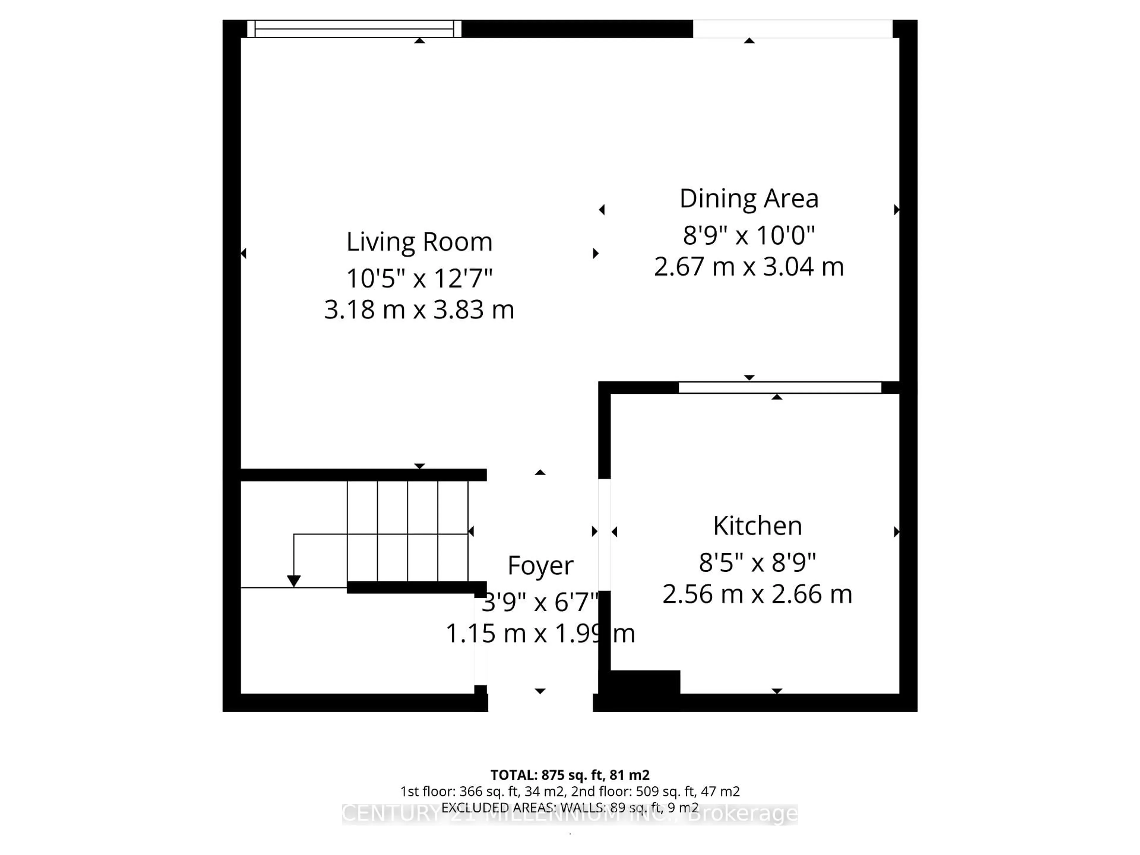 Floor plan for 1000 Cedarglen Gate #617, Mississauga Ontario L5C 3Z5