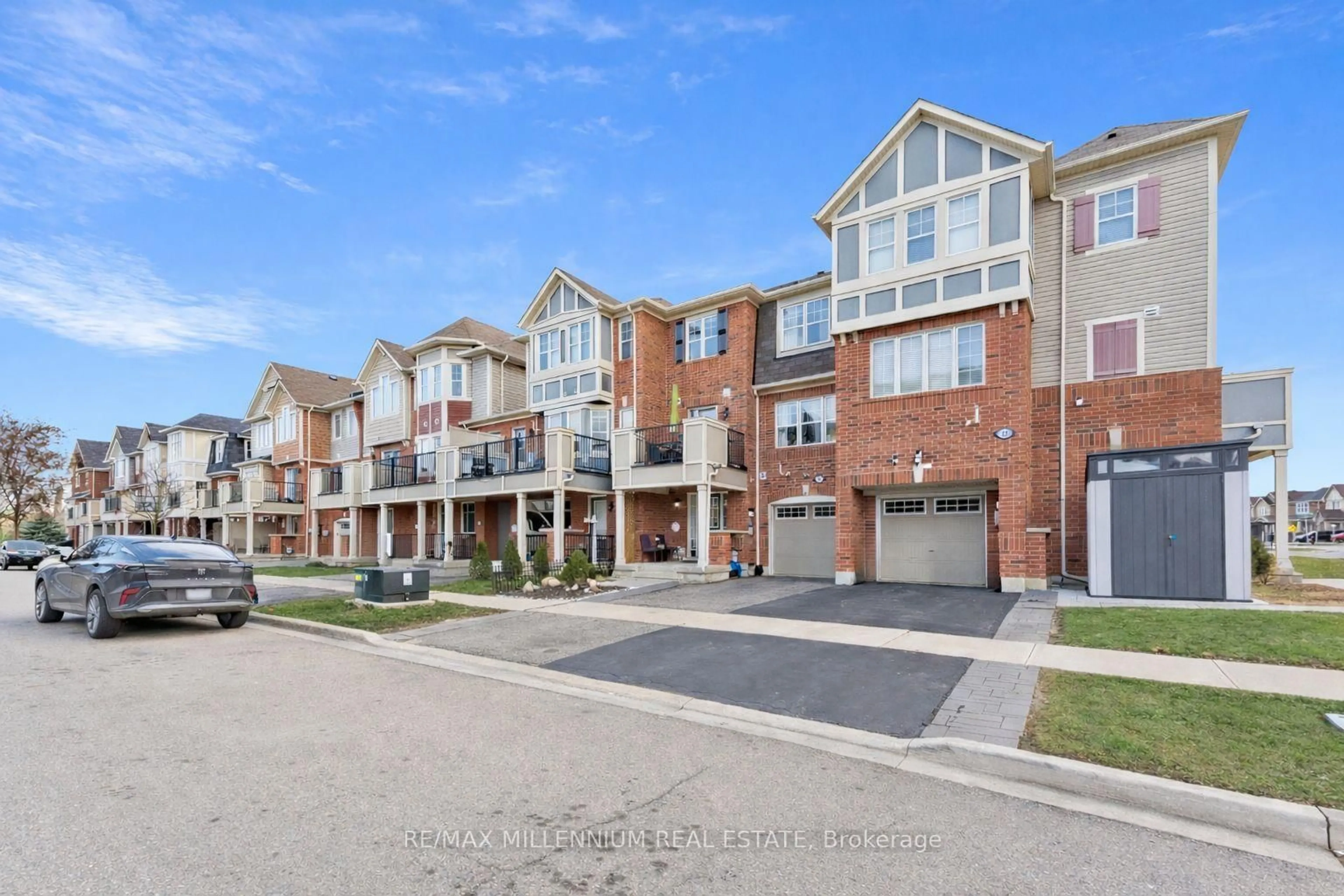 A pic from outside/outdoor area/front of a property/back of a property/a pic from drone, street for 53 Colonel Frank Ching Cres, Brampton Ontario L6Y 5W5
