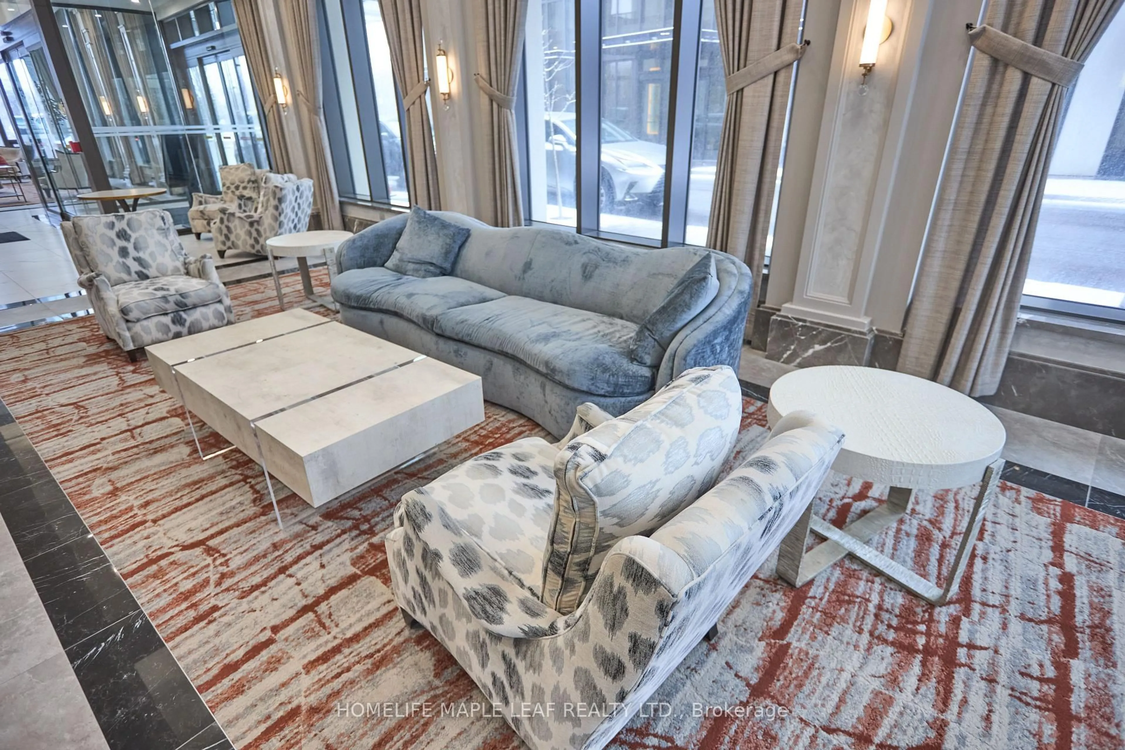 Living room with furniture, unknown for 30 Elm Dr #3201, Mississauga Ontario L5B 0N6