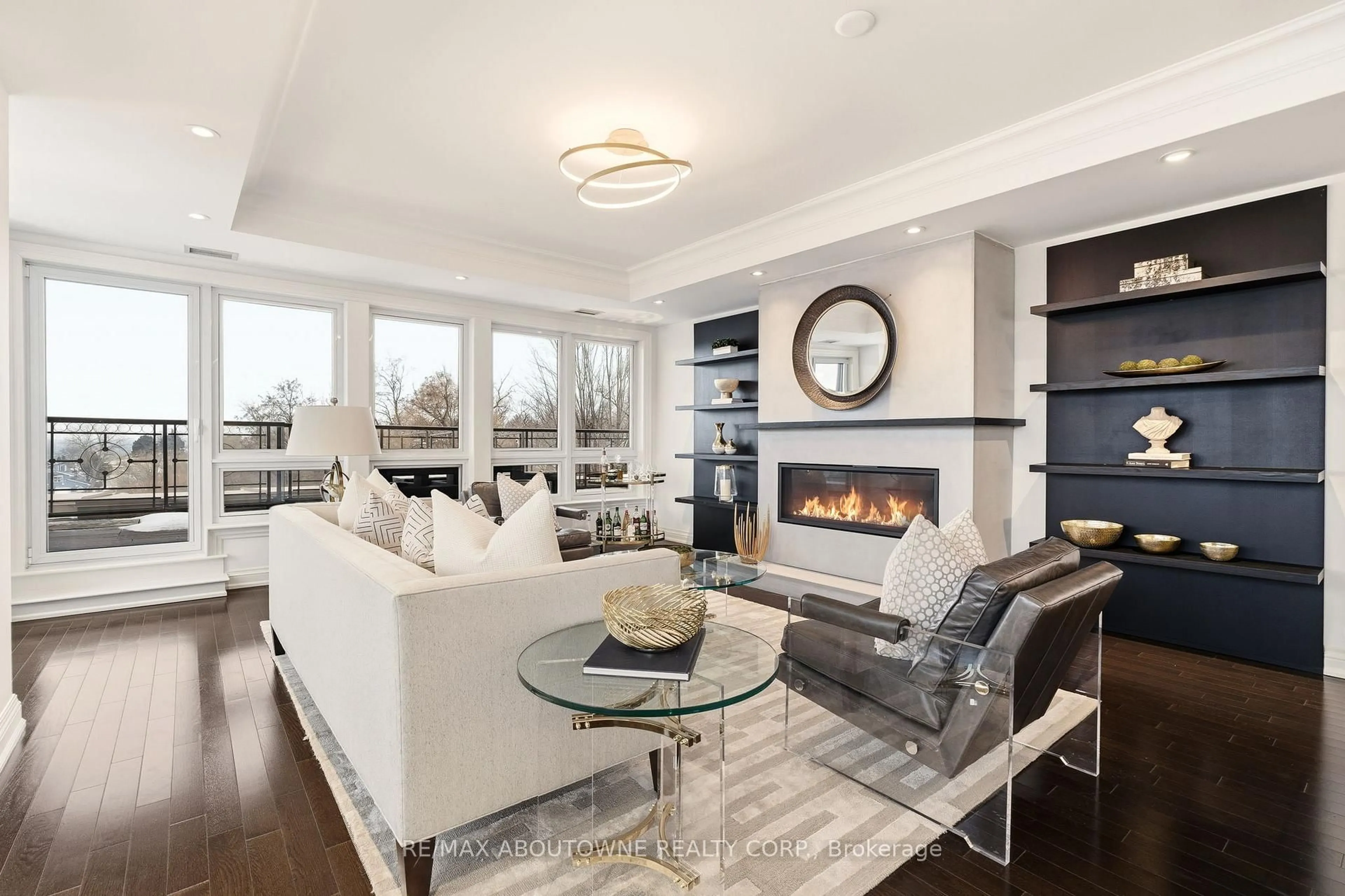 Living room with furniture, unknown for 111 Forsythe St #401, Oakville Ontario L6K 3J9