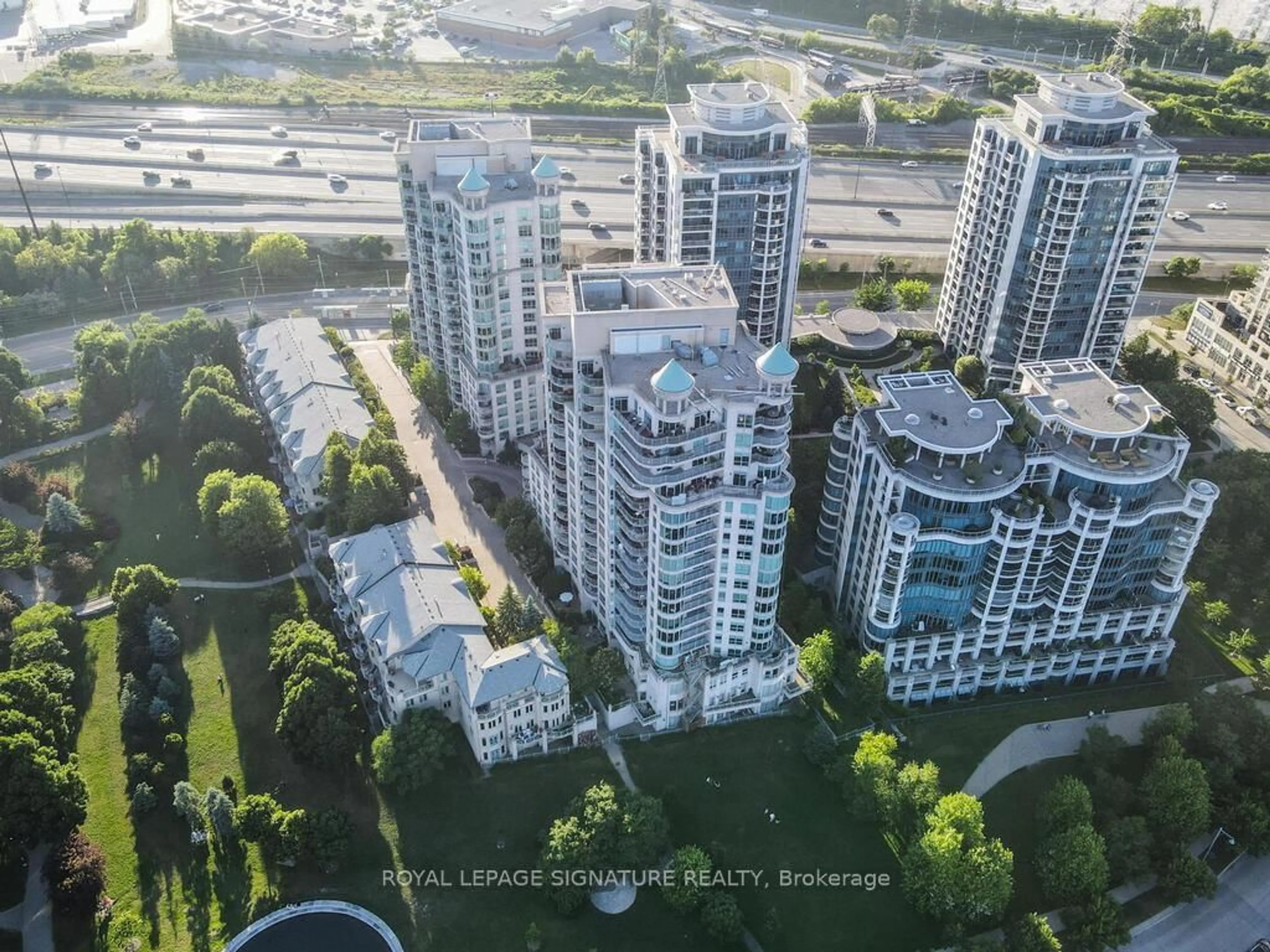 A pic from outside/outdoor area/front of a property/back of a property/a pic from drone, city buildings view from balcony for 2111 Lake Shore Blvd #719, Toronto Ontario M8V 4B2