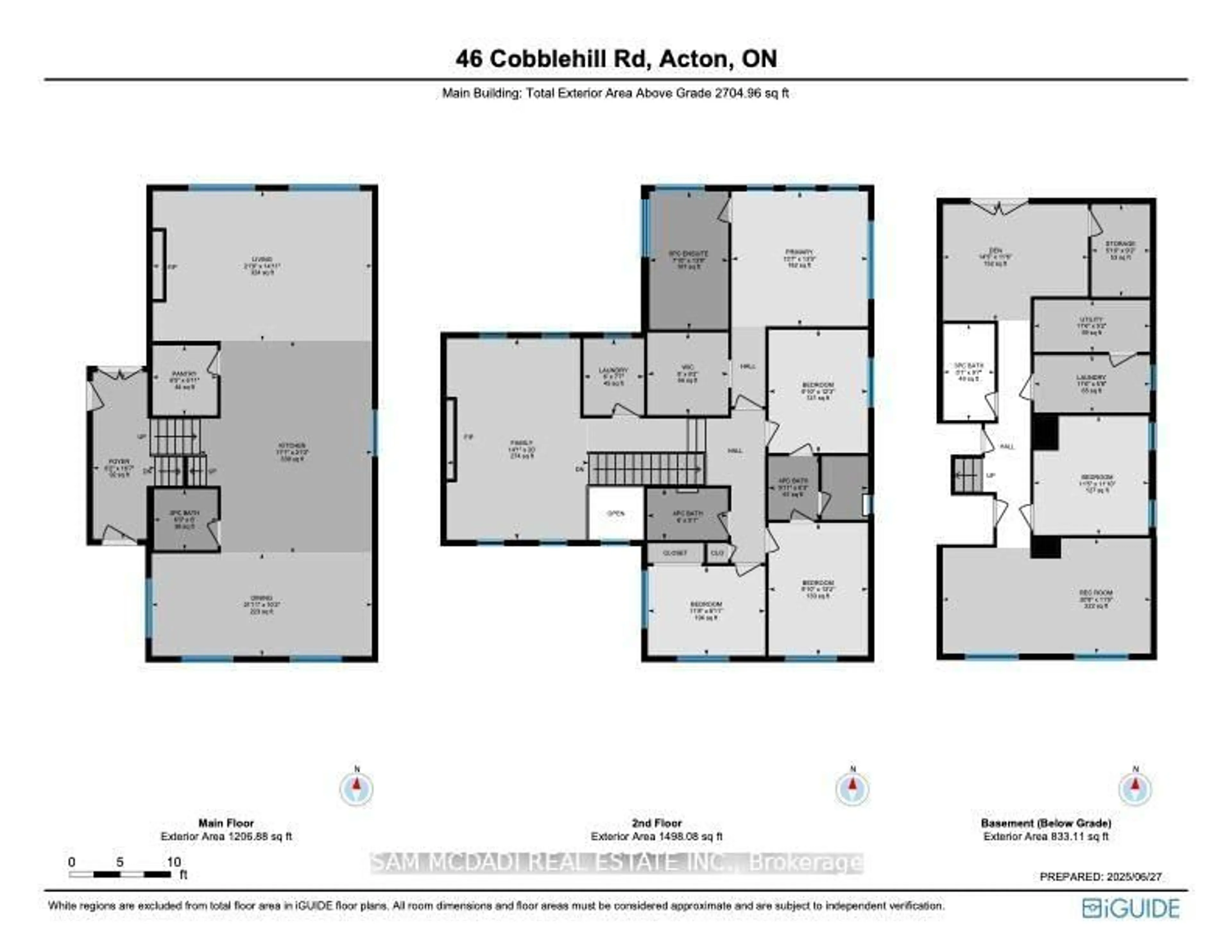 Floor plan for 46 Cobblehill Rd, Halton Hills Ontario L7J 1N9