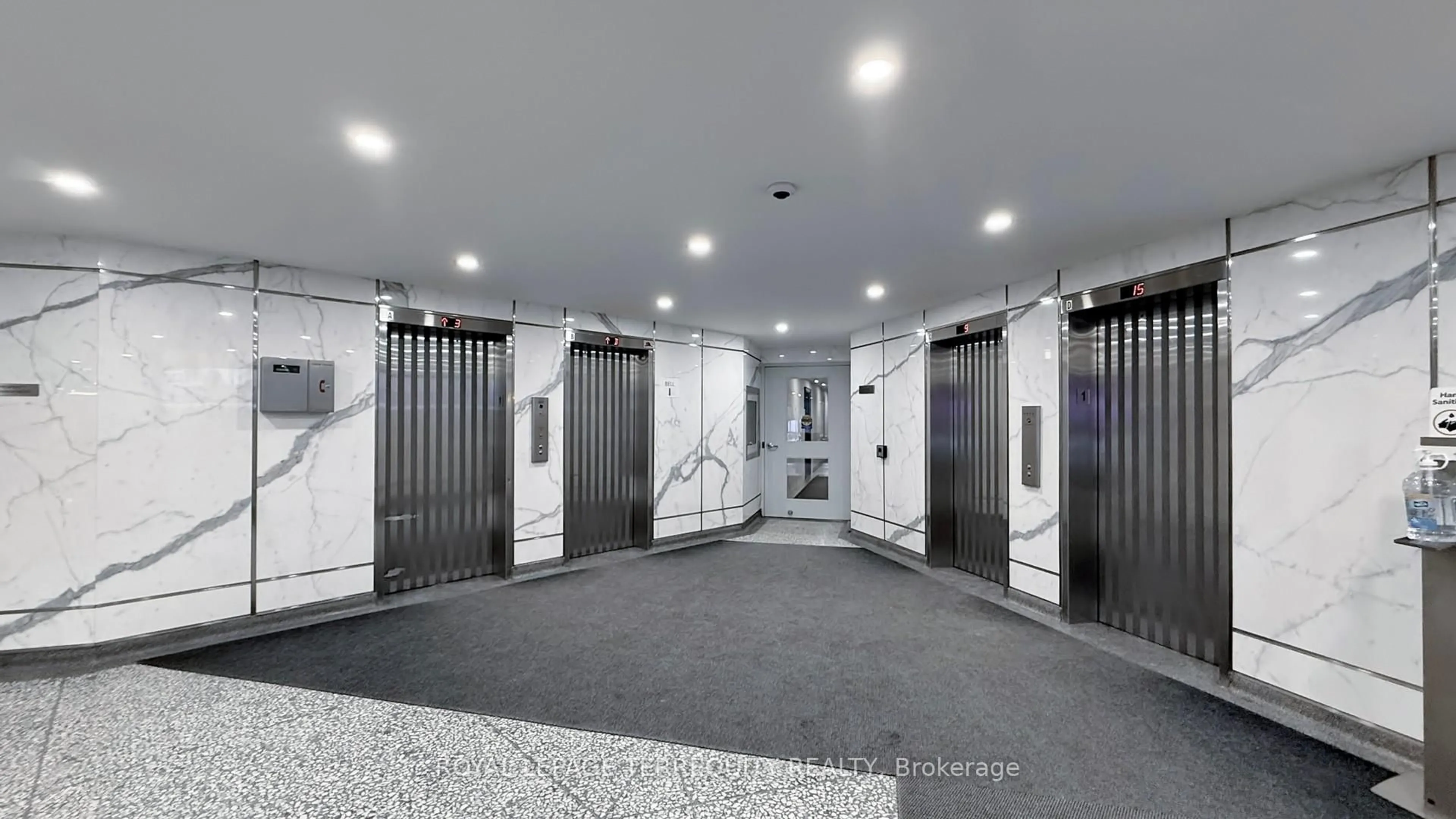 Indoor foyer for 451 The West Mall #1616, Toronto Ontario M9C 1G1