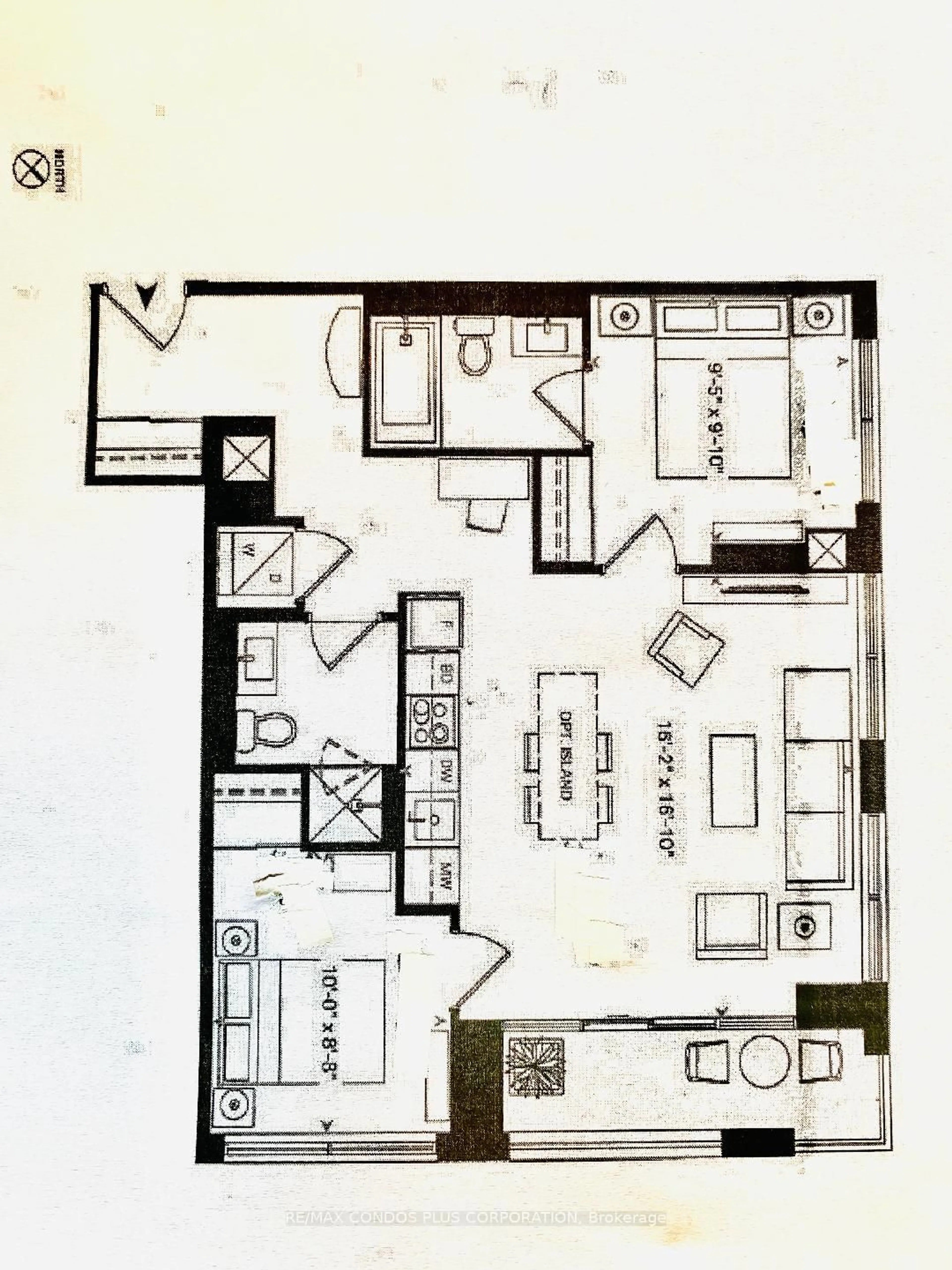 Floor plan for 20 Thomas Riley Rd #904, Toronto Ontario M9B 0C3