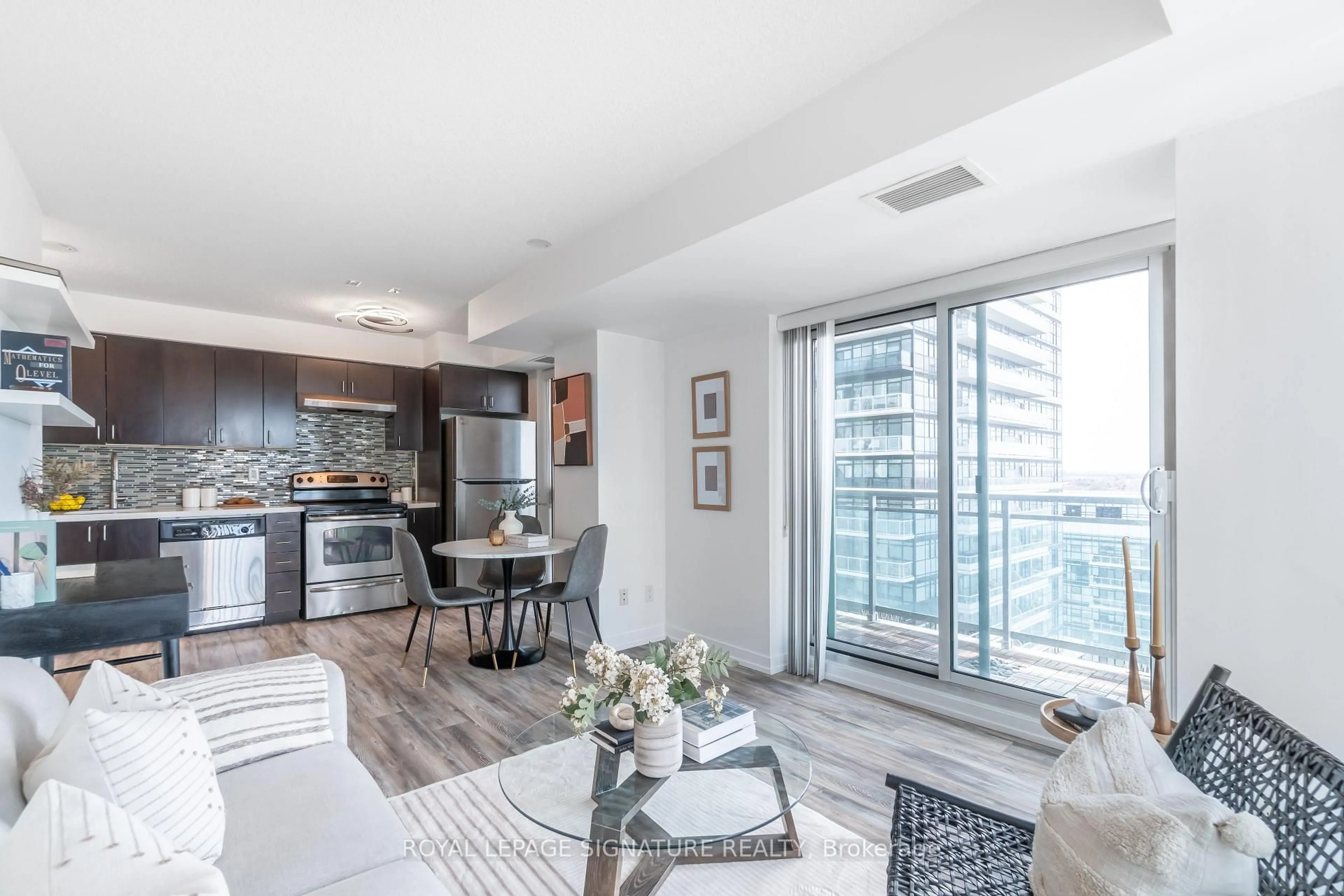 Living room with furniture, unknown for 155 Legion Rd #1612, Toronto Ontario M8Y 0A7