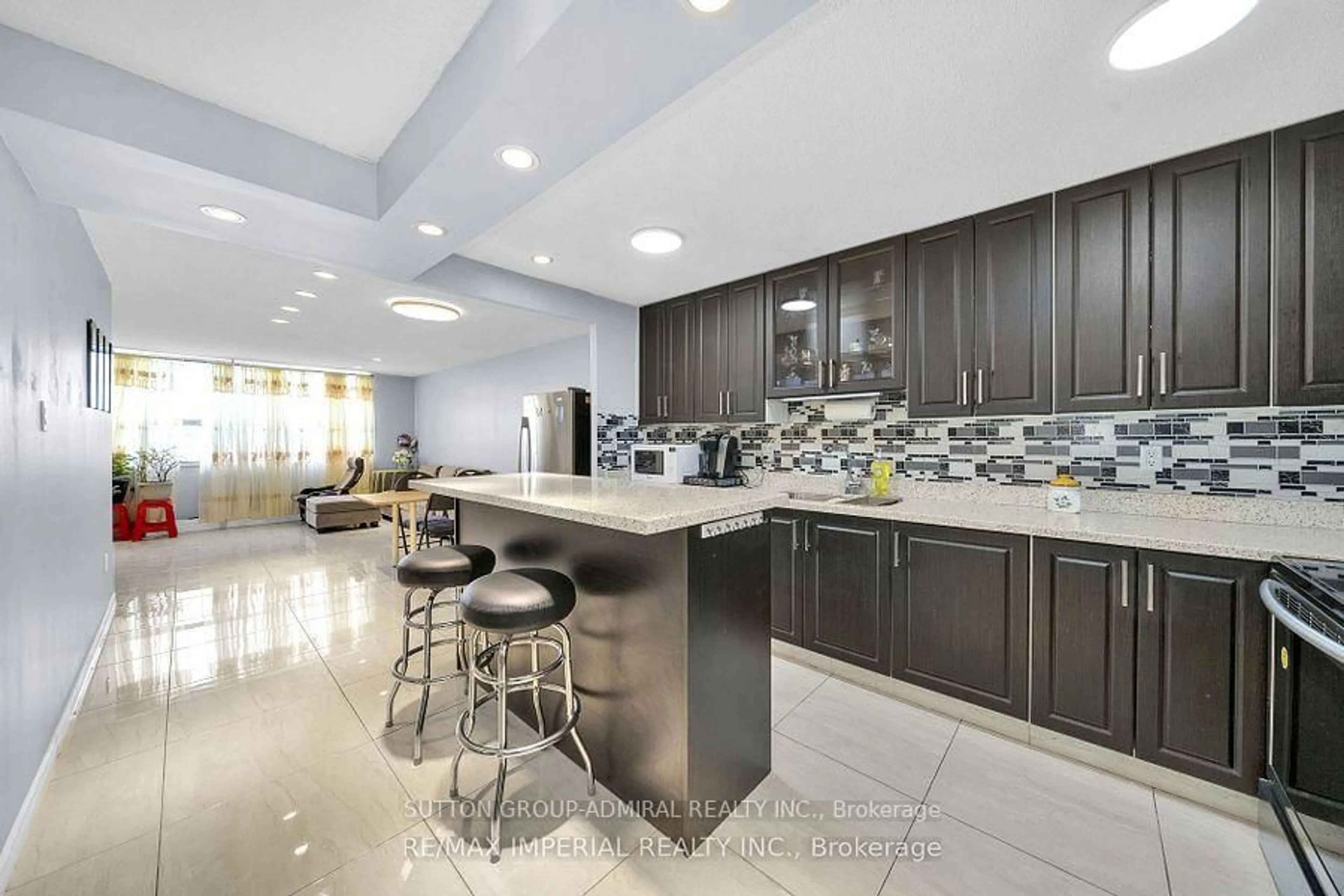 Contemporary kitchen, ceramic/tile floor for 10 Tobermory Dr #PH12, Toronto Ontario M3N 2Y5