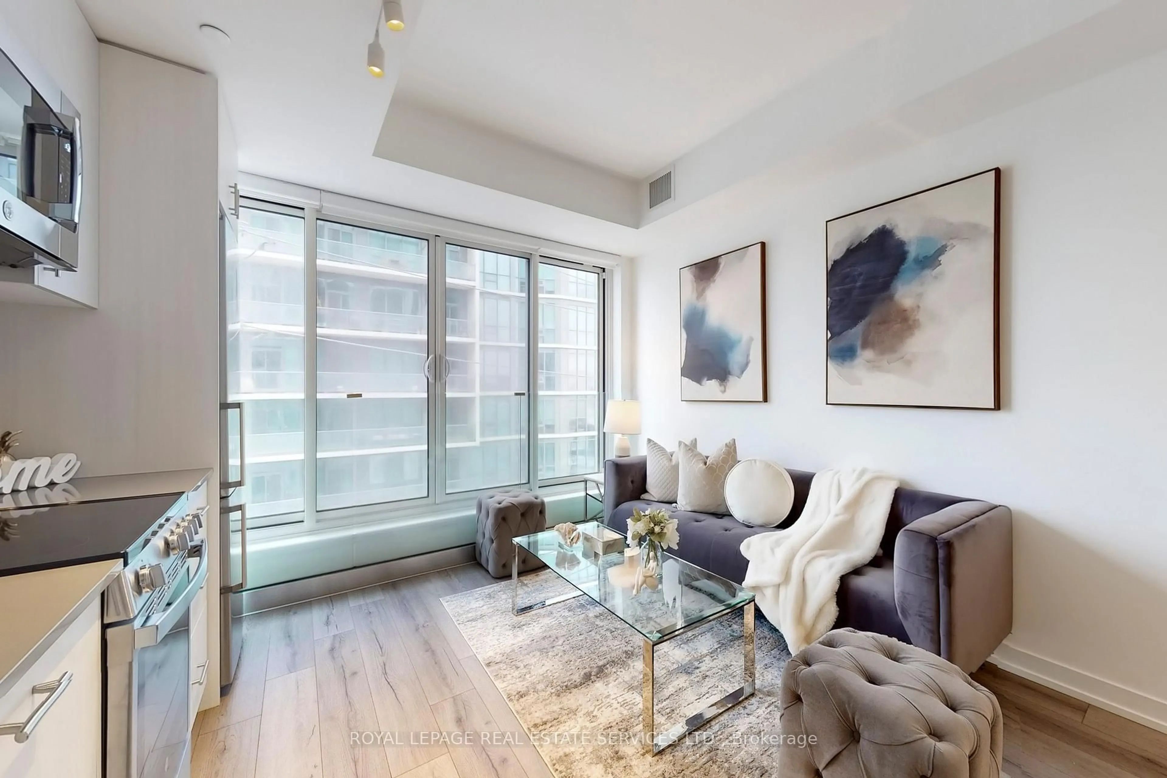 Living room with furniture, unknown for 1195 The Queensway #310, Toronto Ontario M8Z 0H1