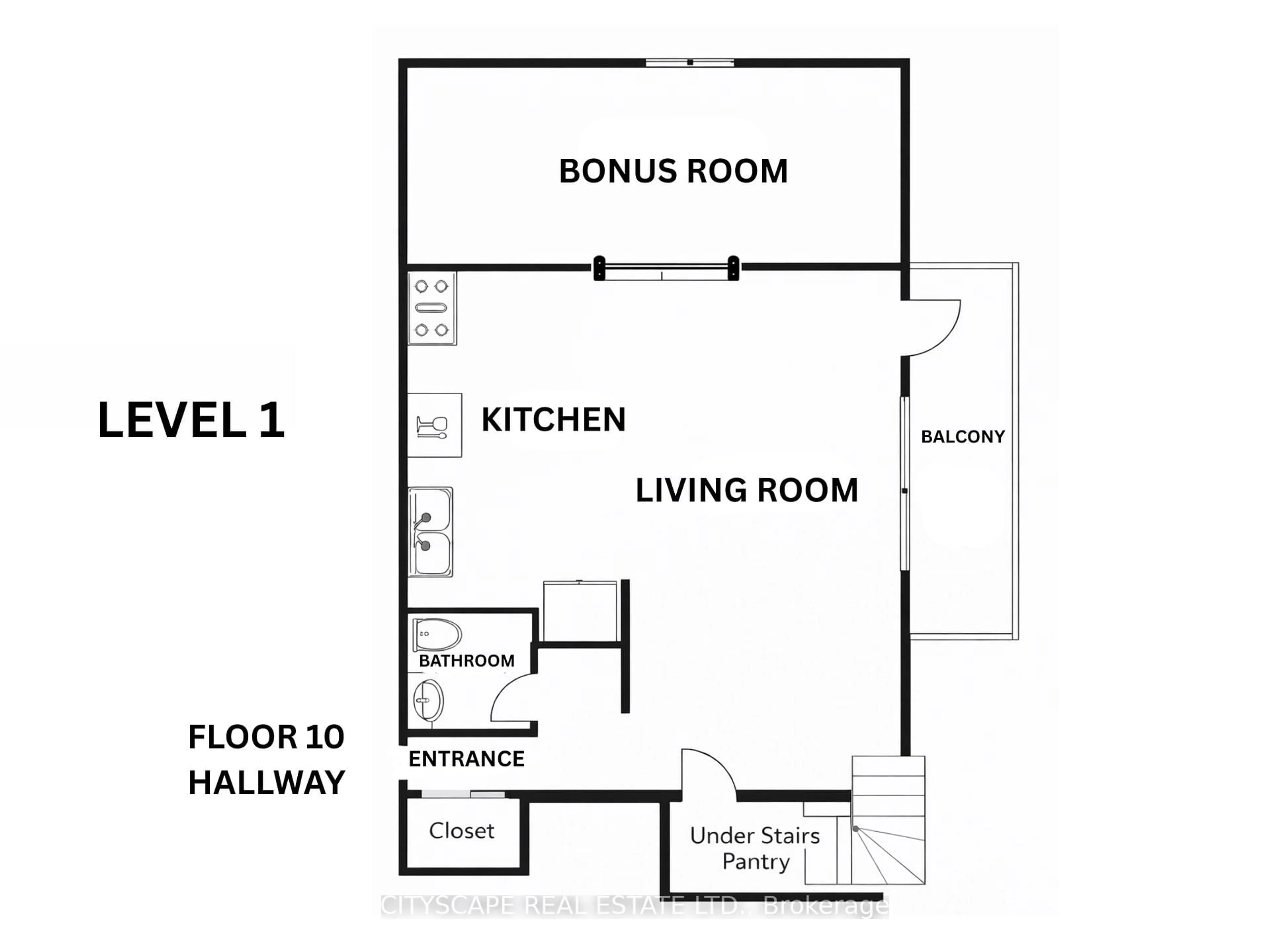Floor plan for 49 Queen St #1004, Mississauga Ontario L5G 4N6