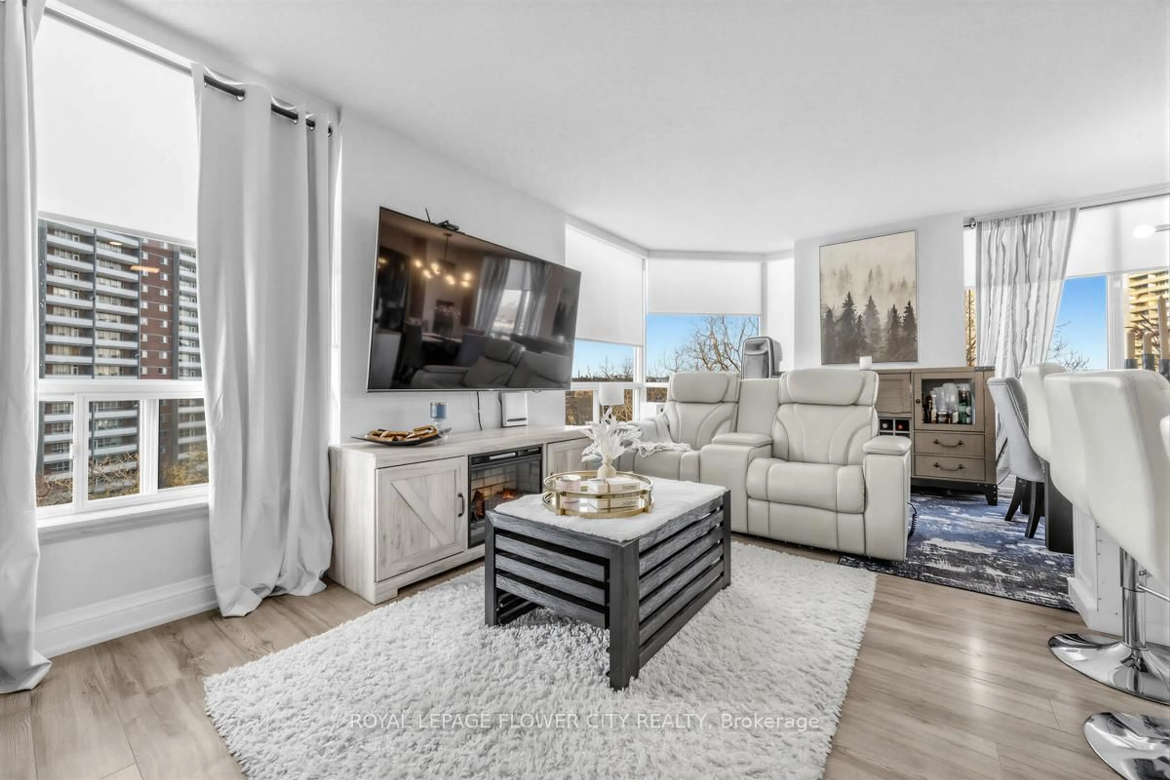 Living room with furniture, unknown for 3 Hickory Tree Rd #908, Toronto Ontario M9N 3W5