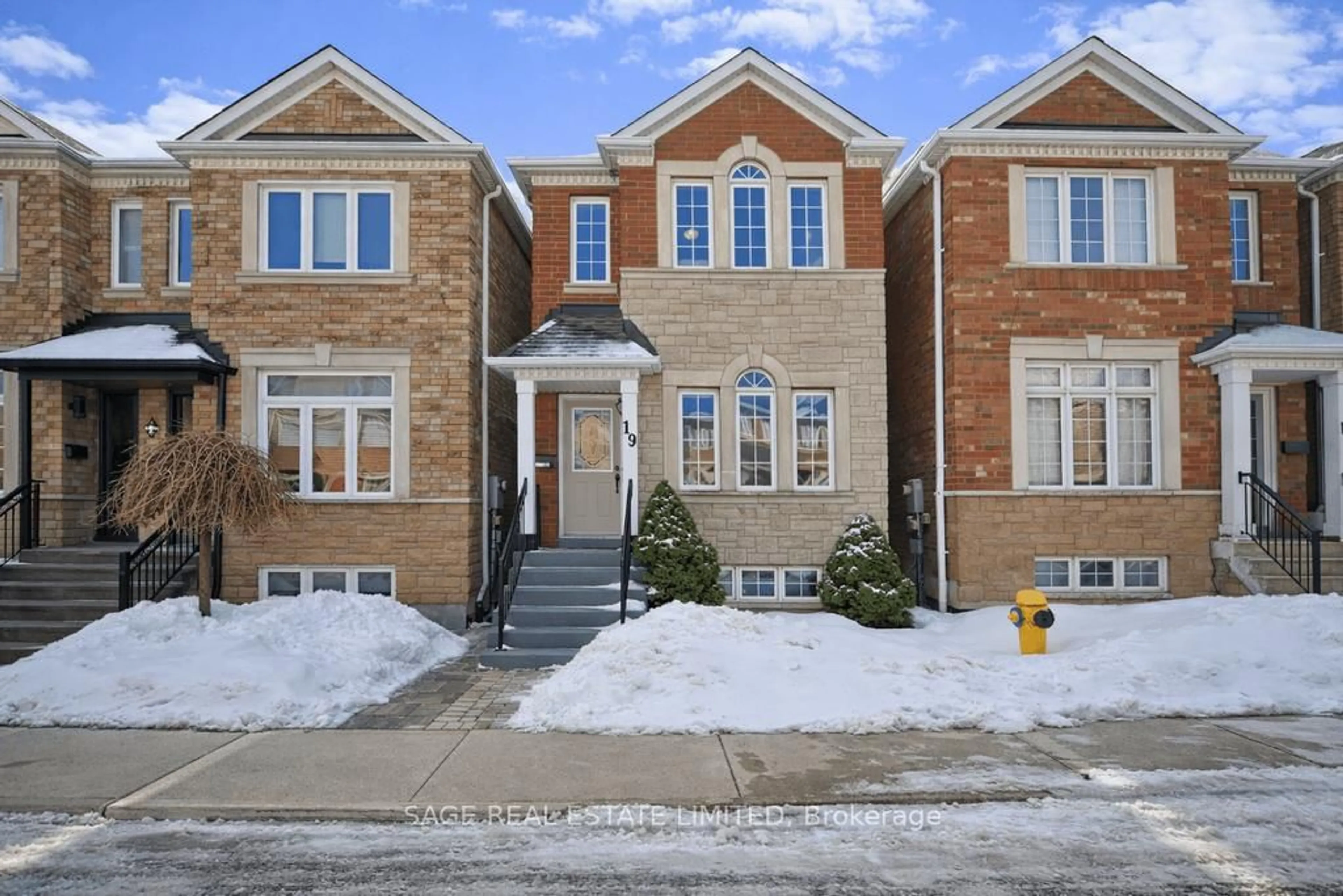Home with brick exterior material, street for 19 Estoril Terr, Toronto Ontario M6N 5E1