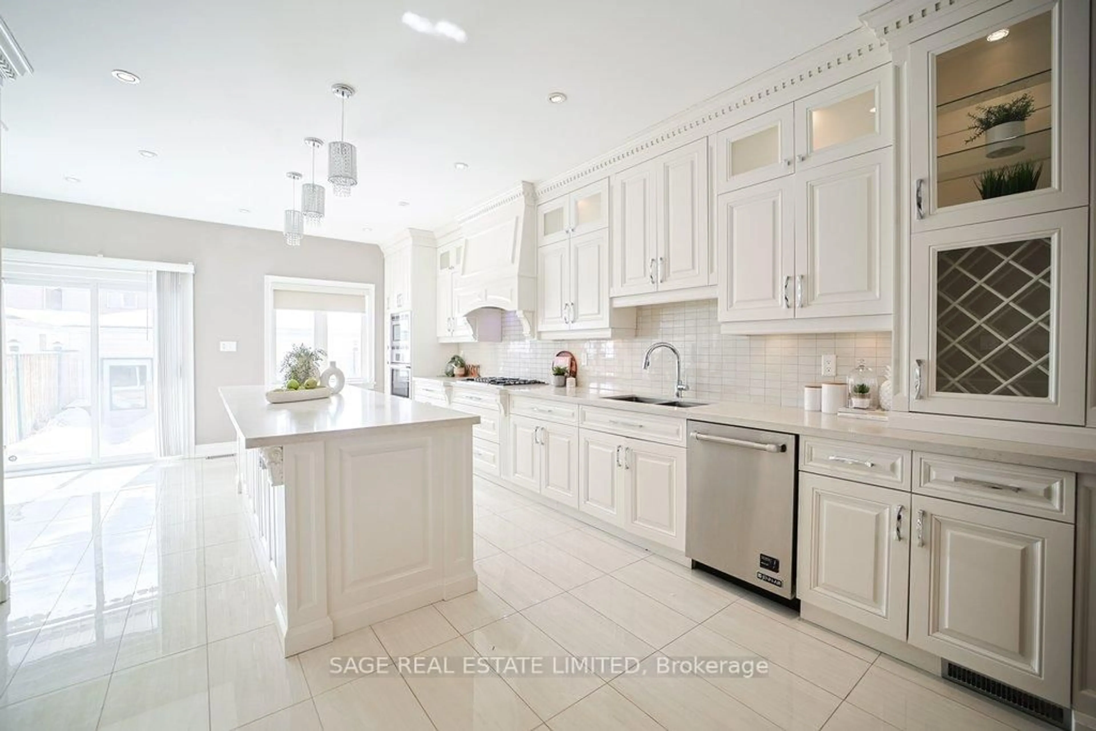 Contemporary kitchen, ceramic/tile floor for 19 Estoril Terr, Toronto Ontario M6N 5E1