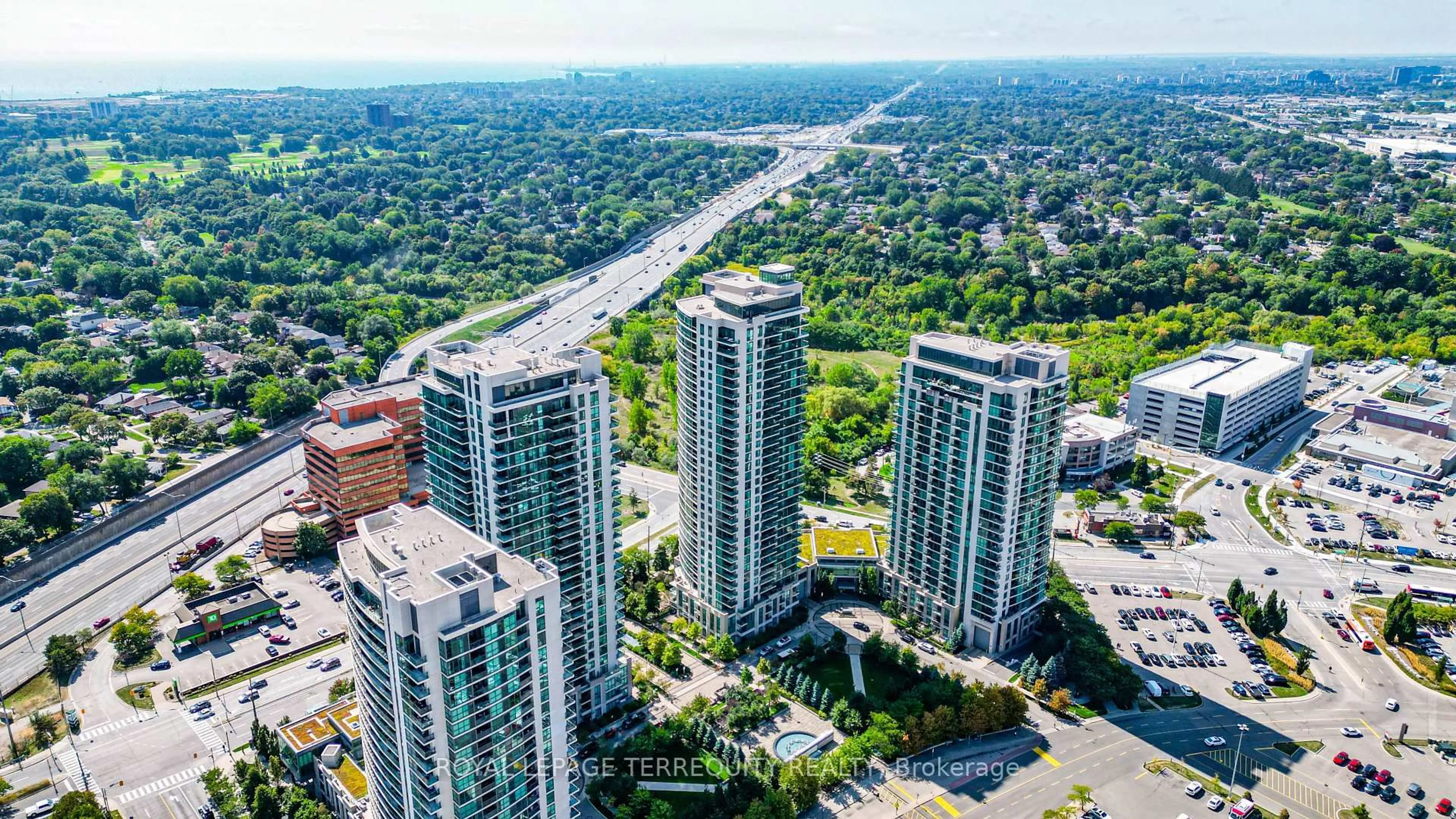 A pic from outside/outdoor area/front of a property/back of a property/a pic from drone, city buildings view from balcony for 235 Sherway Gardens Rd #2209, Toronto Ontario M9C 0A2