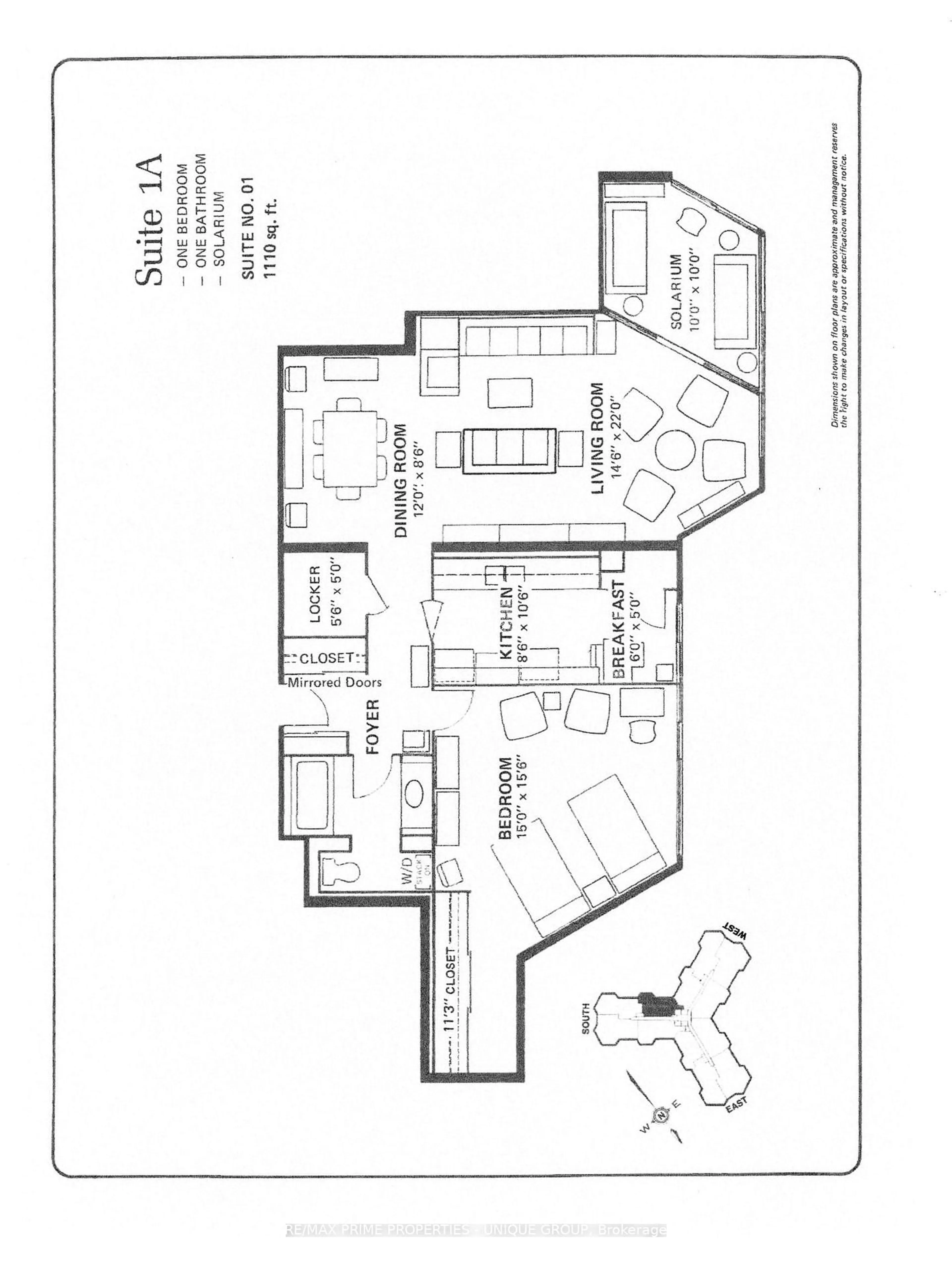 Floor plan for 1300 Bloor St #1801, Mississauga Ontario L4Y 3Z2