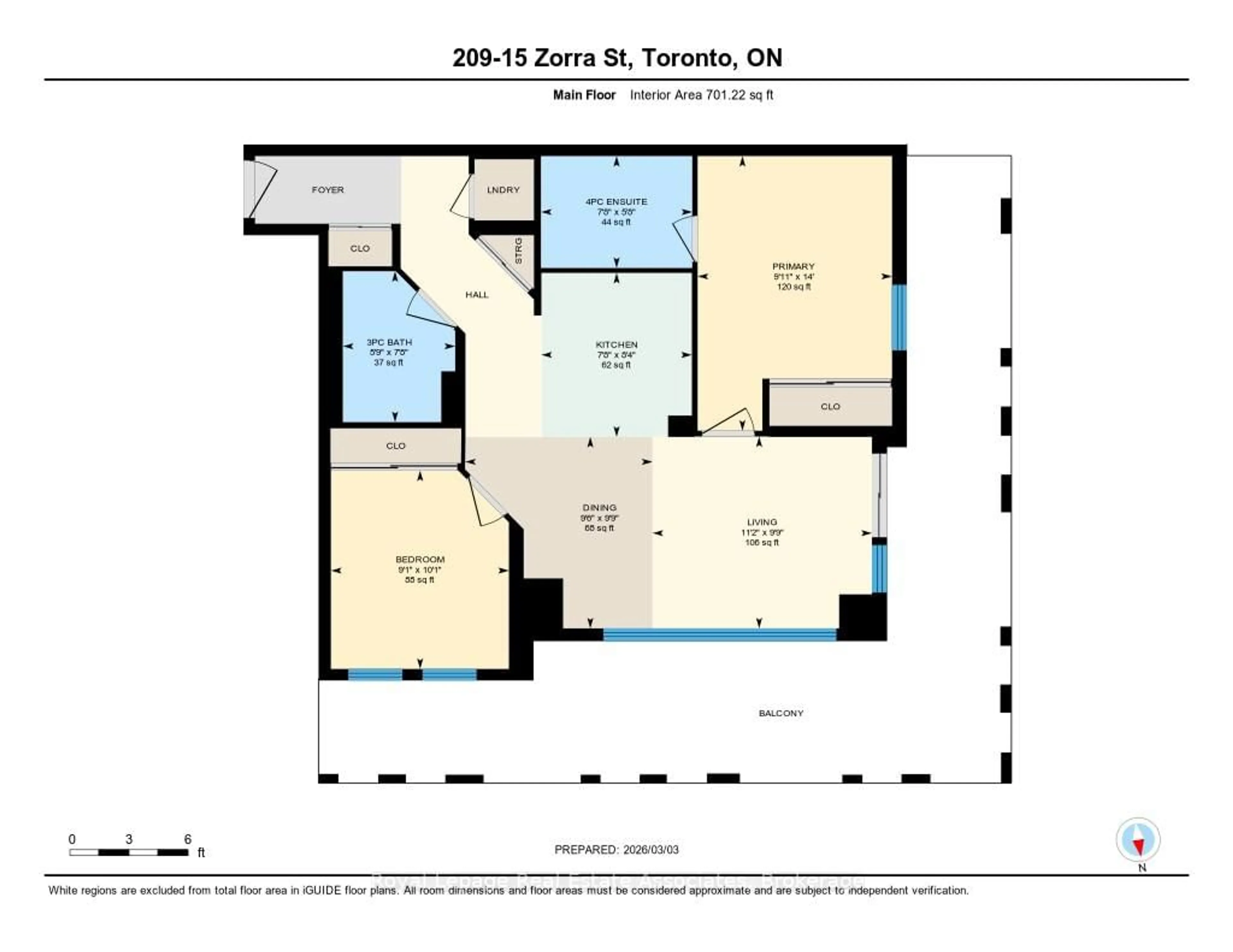 Floor plan for 15 Zorra St #209, Toronto Ontario M8Z 4Z6