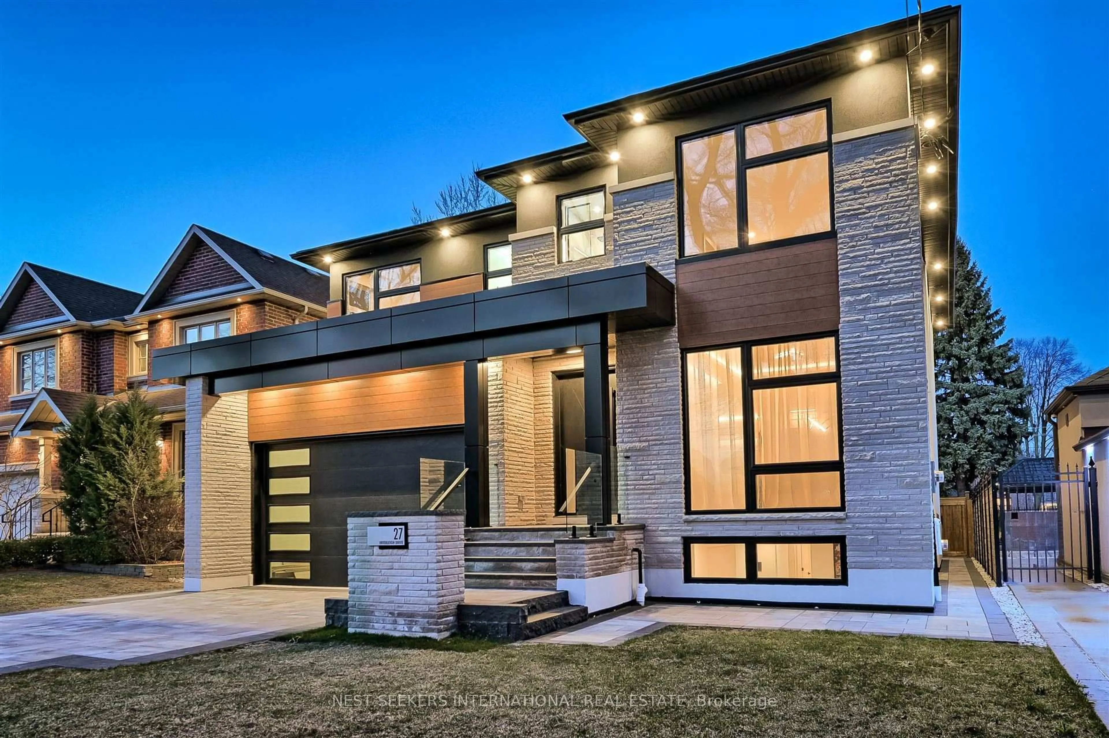 Home with brick exterior material, street for 27 Inverleigh Dr, Toronto Ontario M8Y 3E4