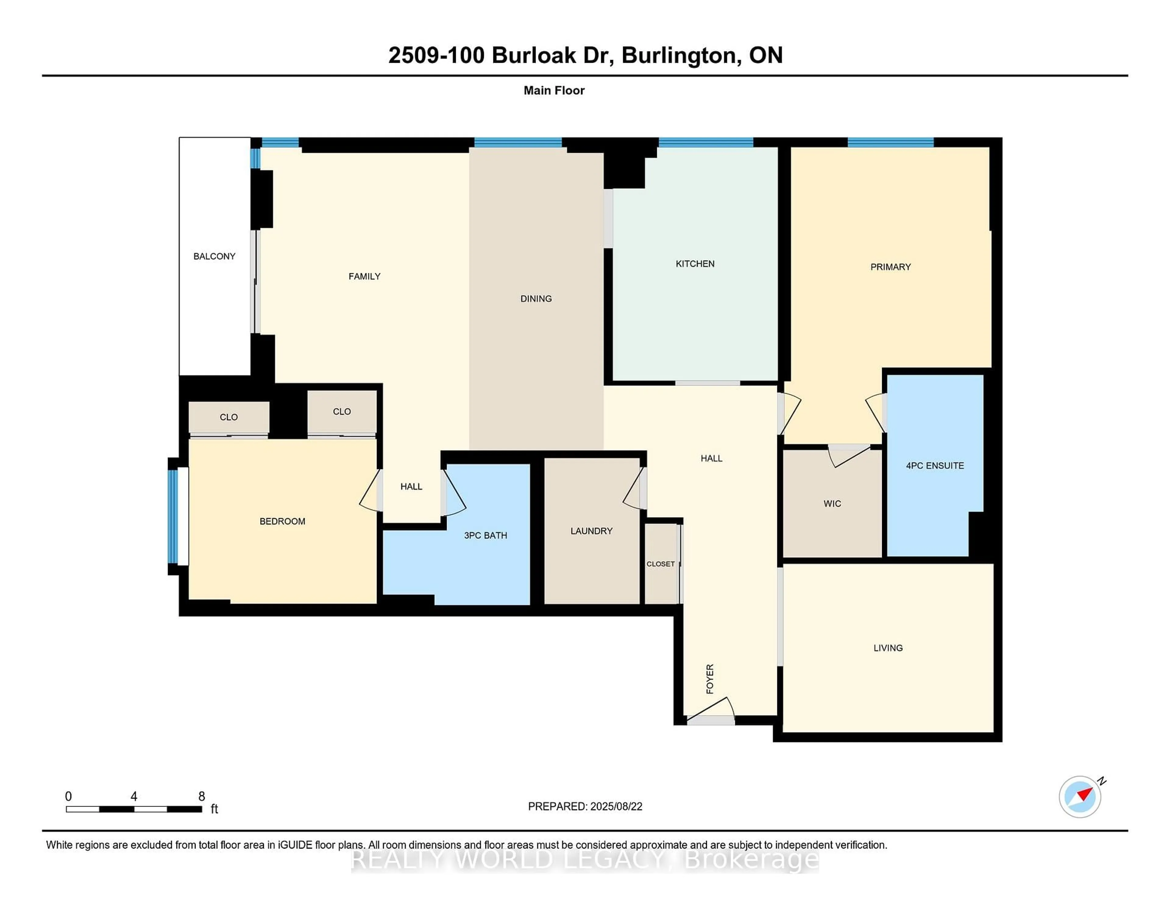 Floor plan for 100 Burloak Dr #2509, Burlington Ontario L7L 6P6