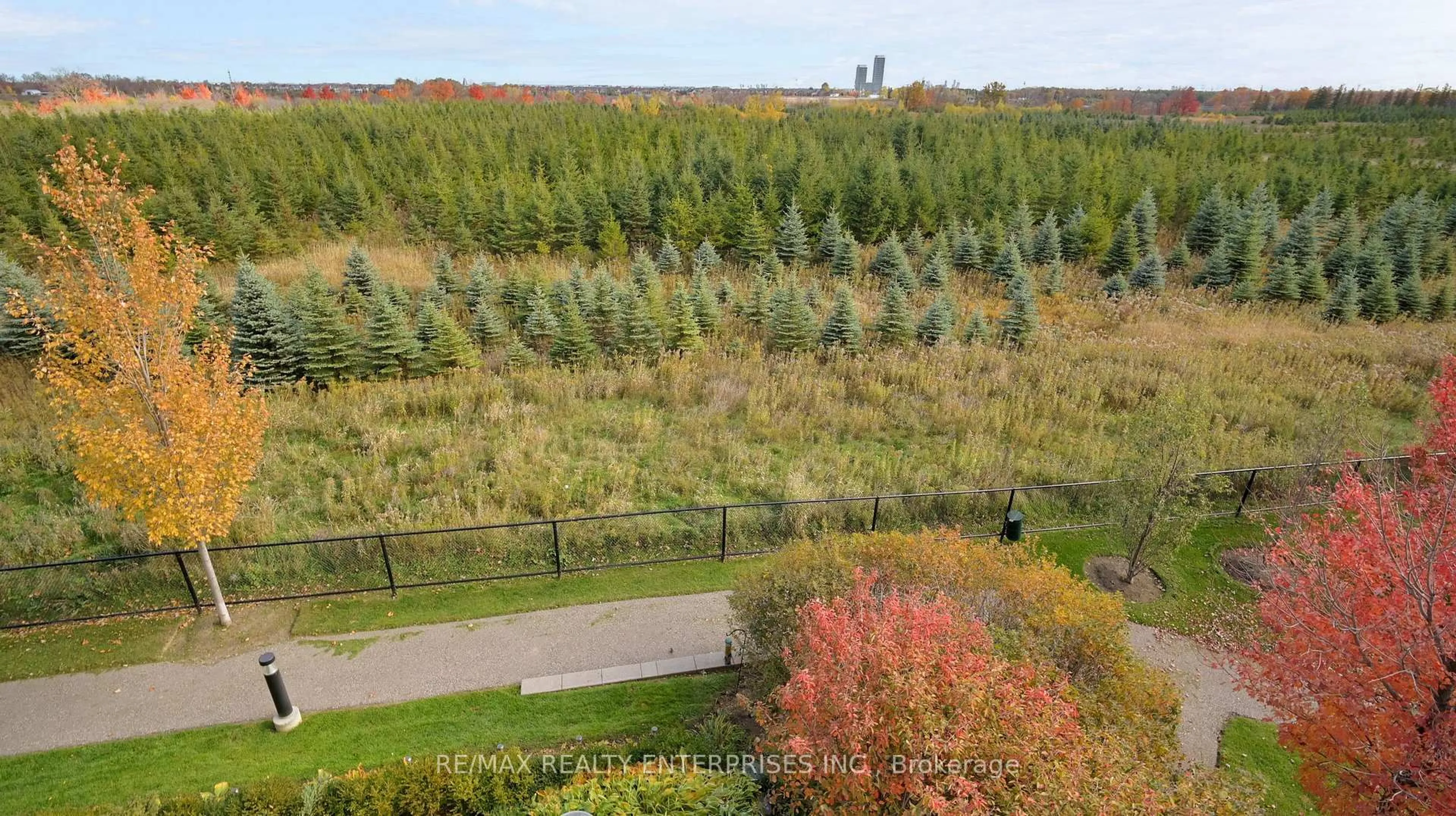 A pic from outside/outdoor area/front of a property/back of a property/a pic from drone, forest/trees view for 65 Yorkland Blvd #210, Brampton Ontario L6P 4M5