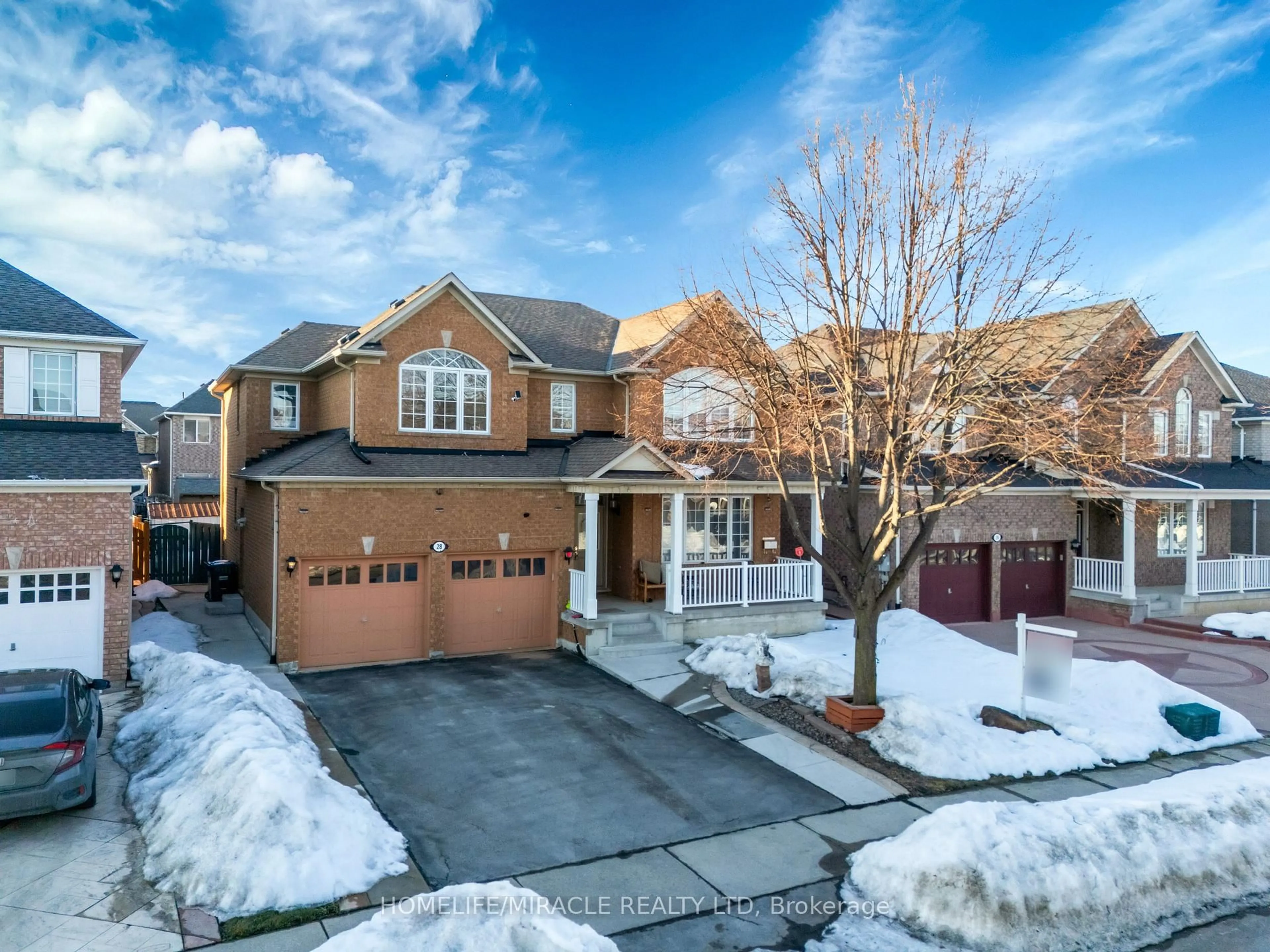 Home with brick exterior material, street for 28 Latania Blvd, Brampton Ontario L6P 1S9
