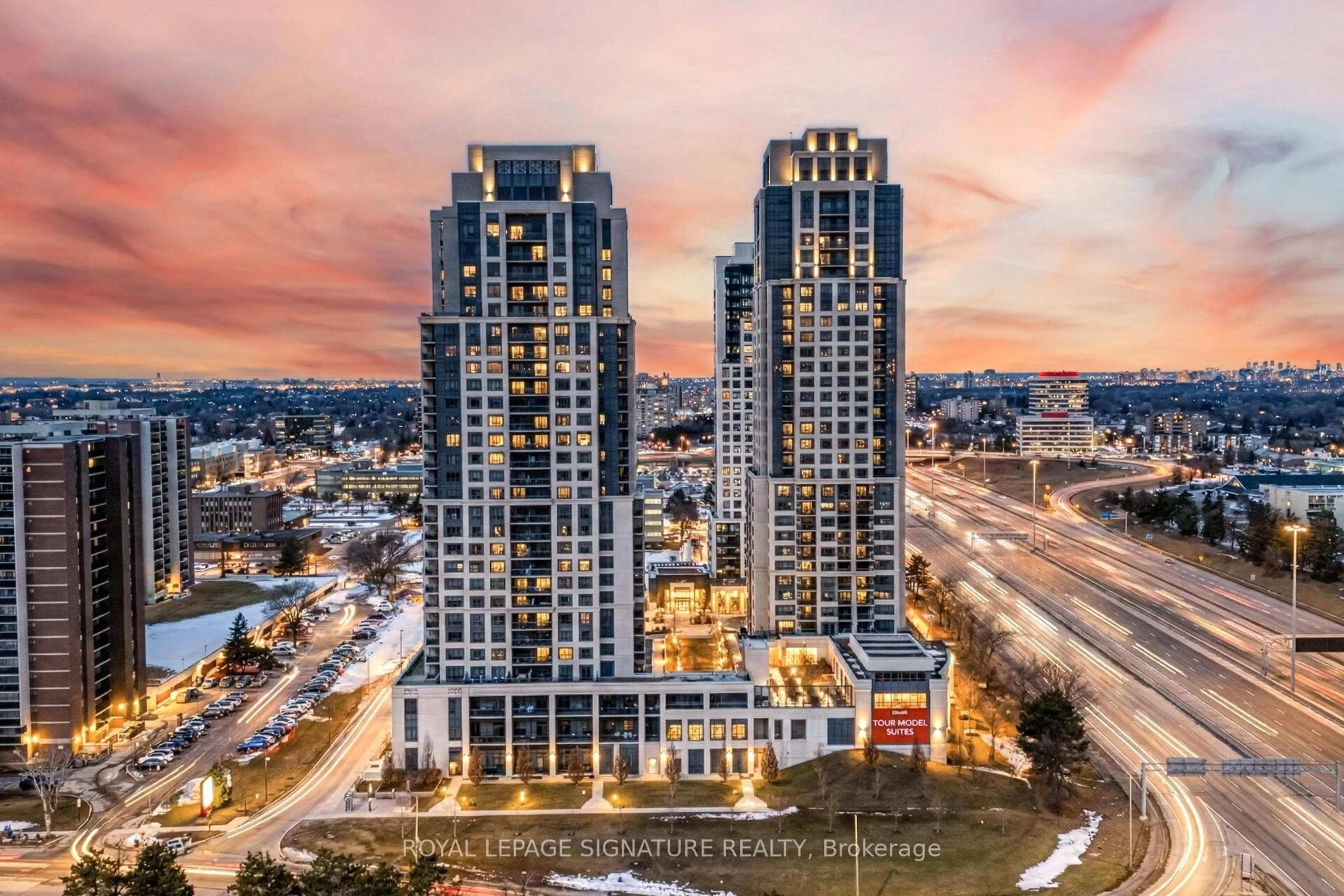 A pic from outside/outdoor area/front of a property/back of a property/a pic from drone, city buildings view from balcony for 2 Eva Rd #926, Toronto Ontario M9C 0A9