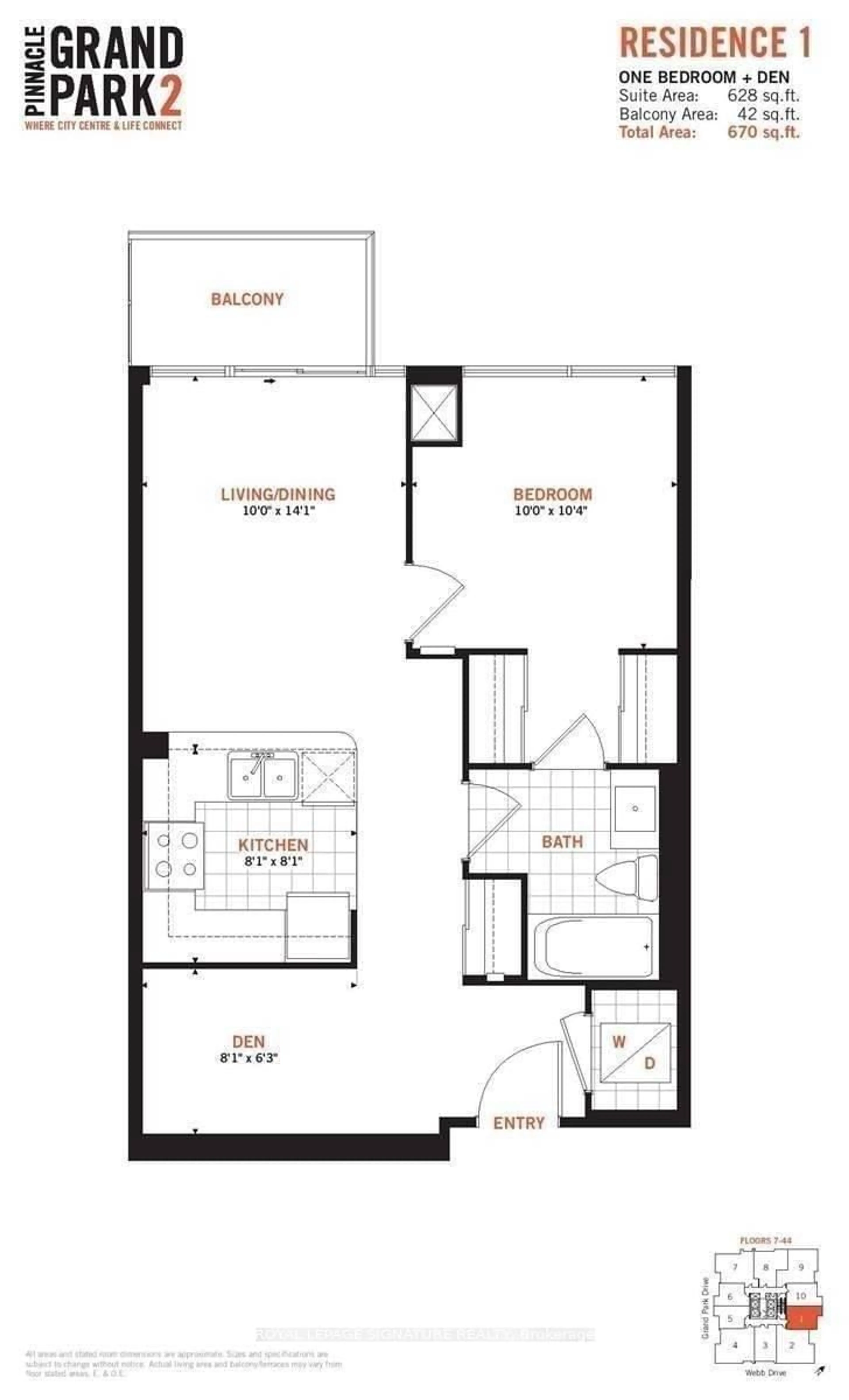 Floor plan for 3975 Grand Park Dr #3301, Mississauga Ontario L5B 4M6