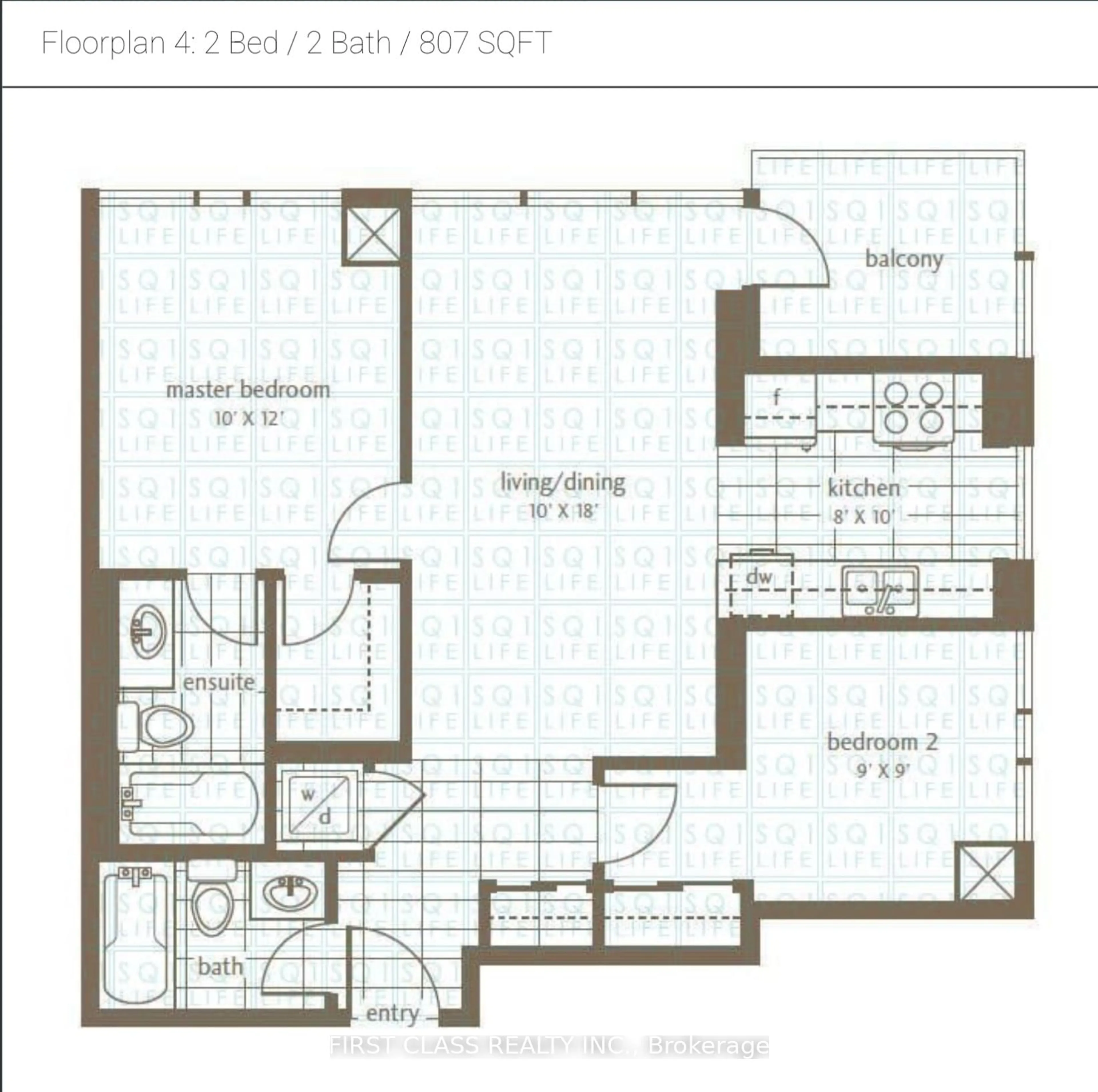 Floor plan for 4070 Confederation Pkwy #1204, Mississauga Ontario L5B 0E9