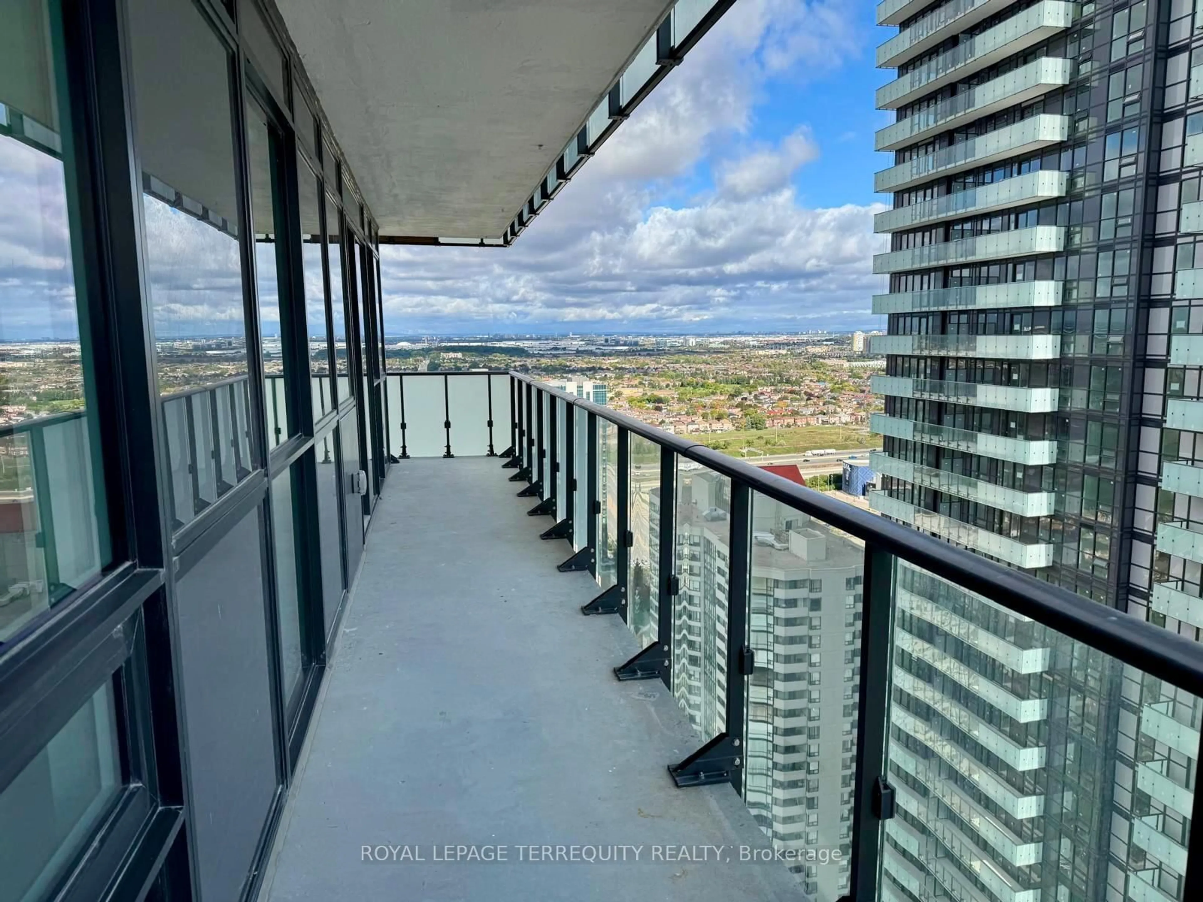 Balcony in the apartment, city buildings view from balcony for 4130 Parkside Village Dr #3004, Mississauga Ontario L5B 0L7