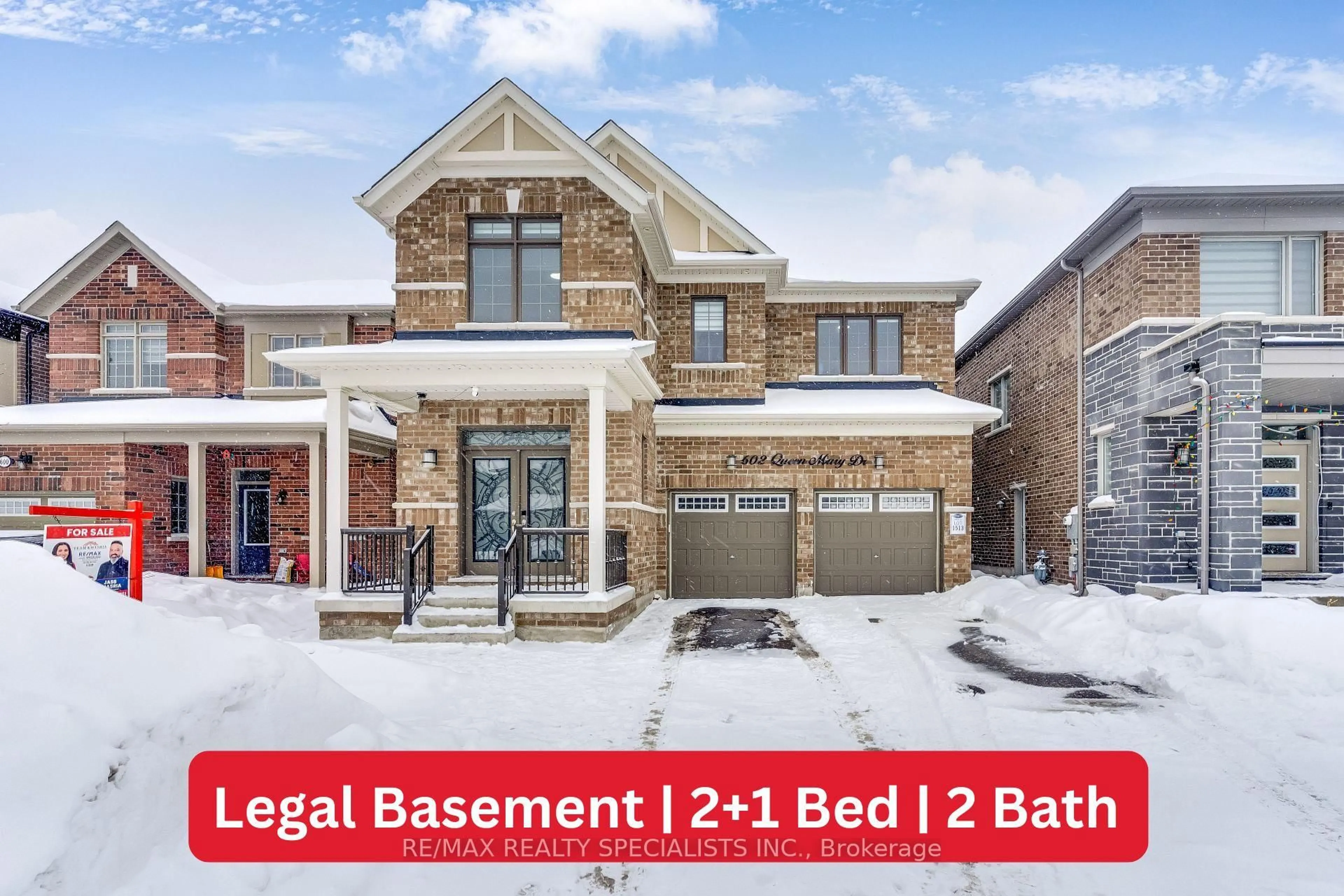 Home with brick exterior material, street for 602 Queen Mary Dr, Brampton Ontario L7A 5H4